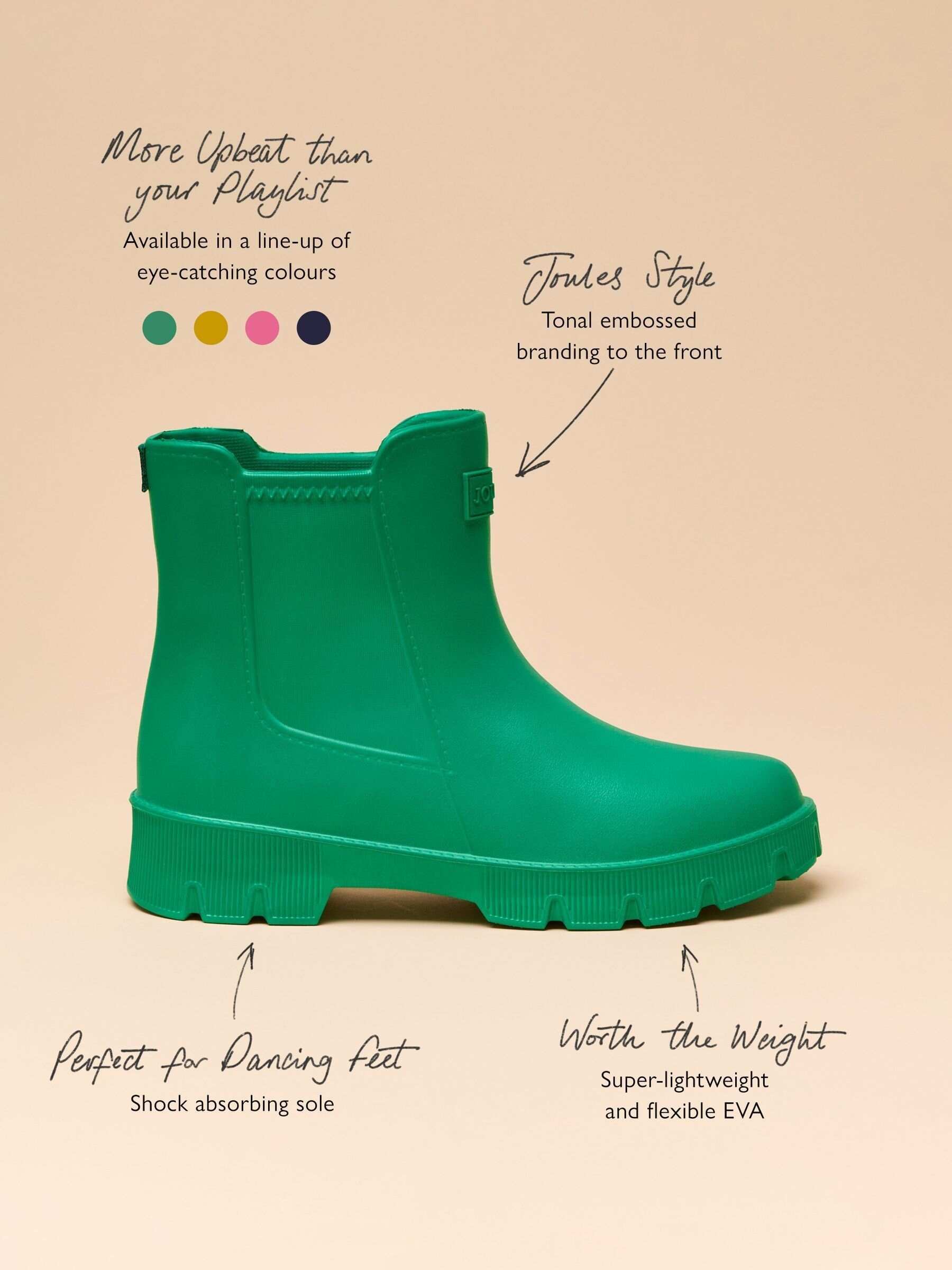 Raindance Black Lightweight EVA Ankle Wellies
