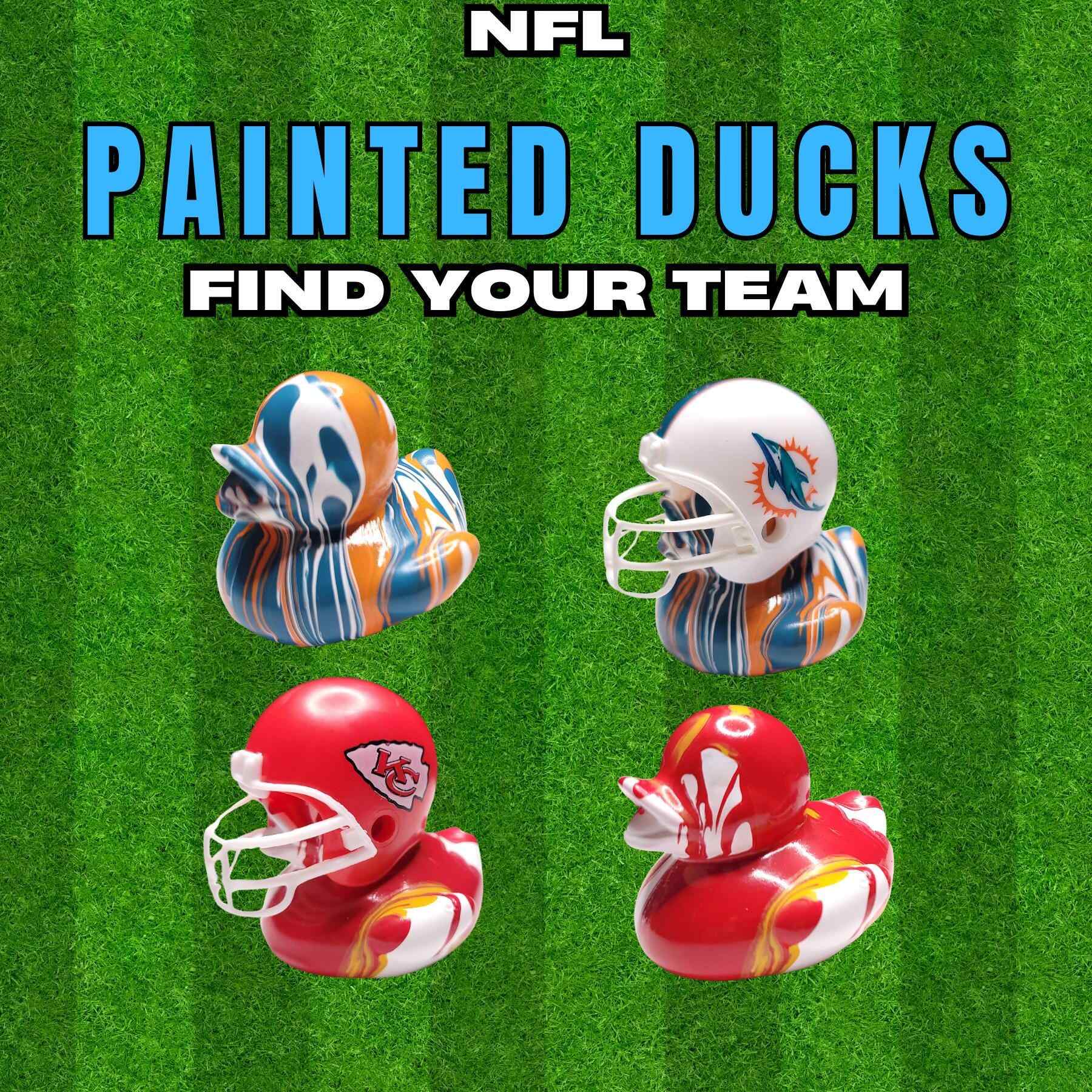 Handcrafted NFL Painted Duck for Fans and Jeep Decor