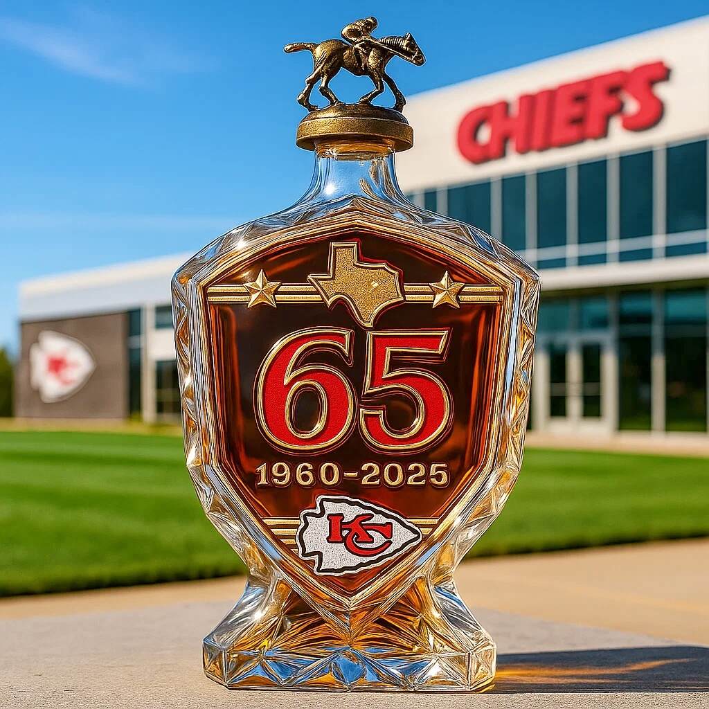 Kansas City Chiefs 65 Anniversary Edition Whisky Bottle