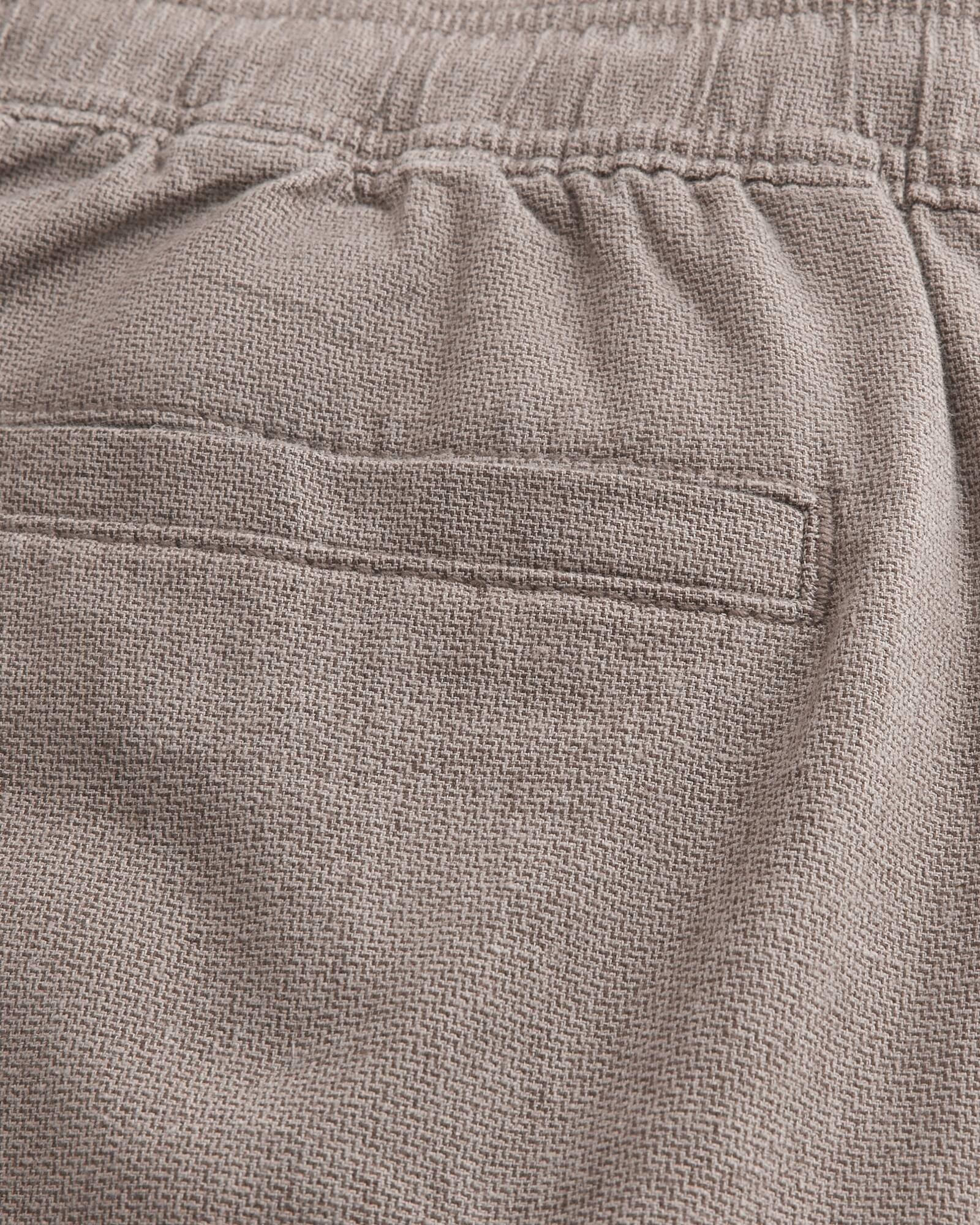Linen-Blend Loose Pull-On Pants