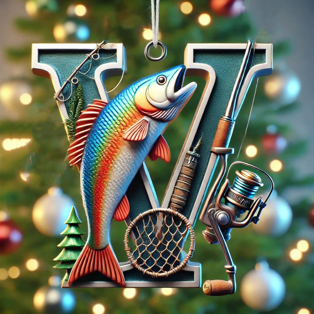 🎣Fishing Letter Ornaments