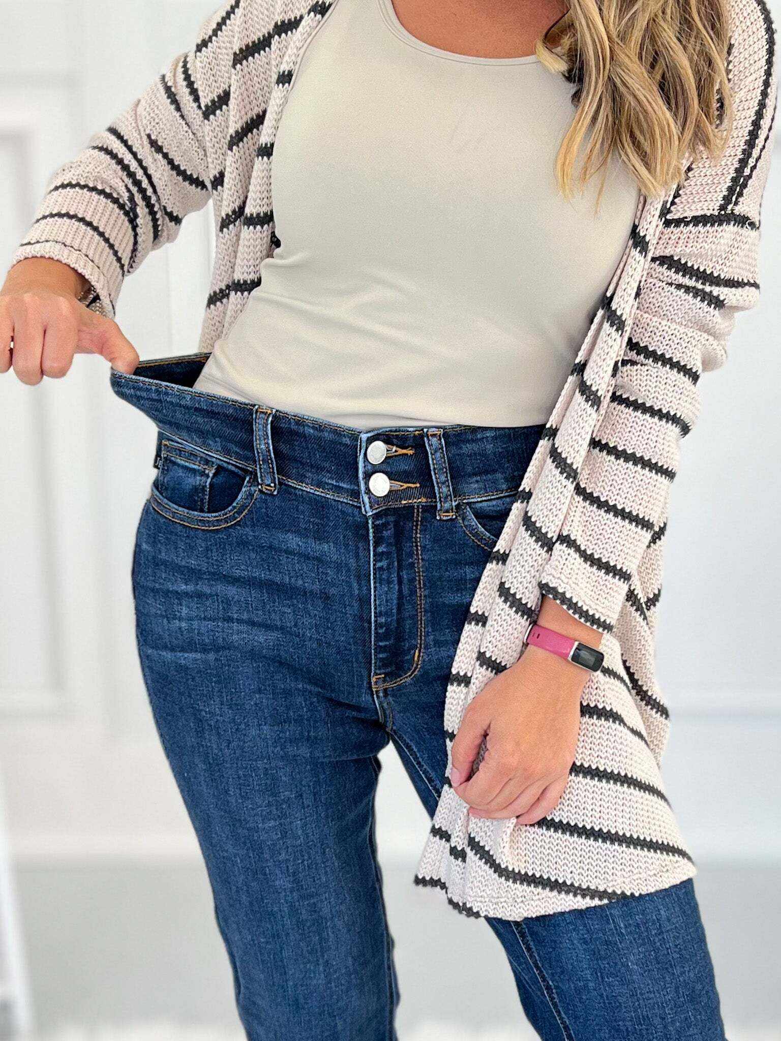 Feeling Cute - Christmas Vintage Frayed Hem Bootcut Jeans- Final Sale