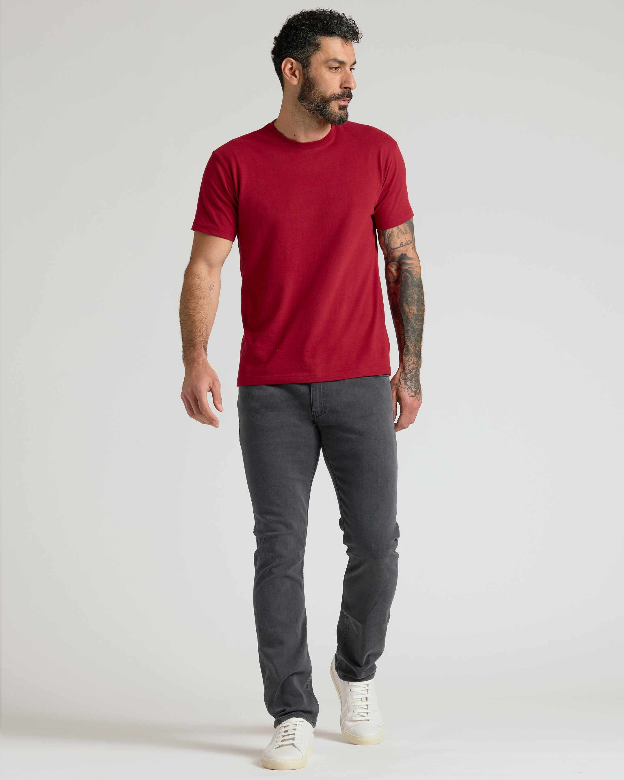 Gray Wash Straight Comfort Stretch Jeans