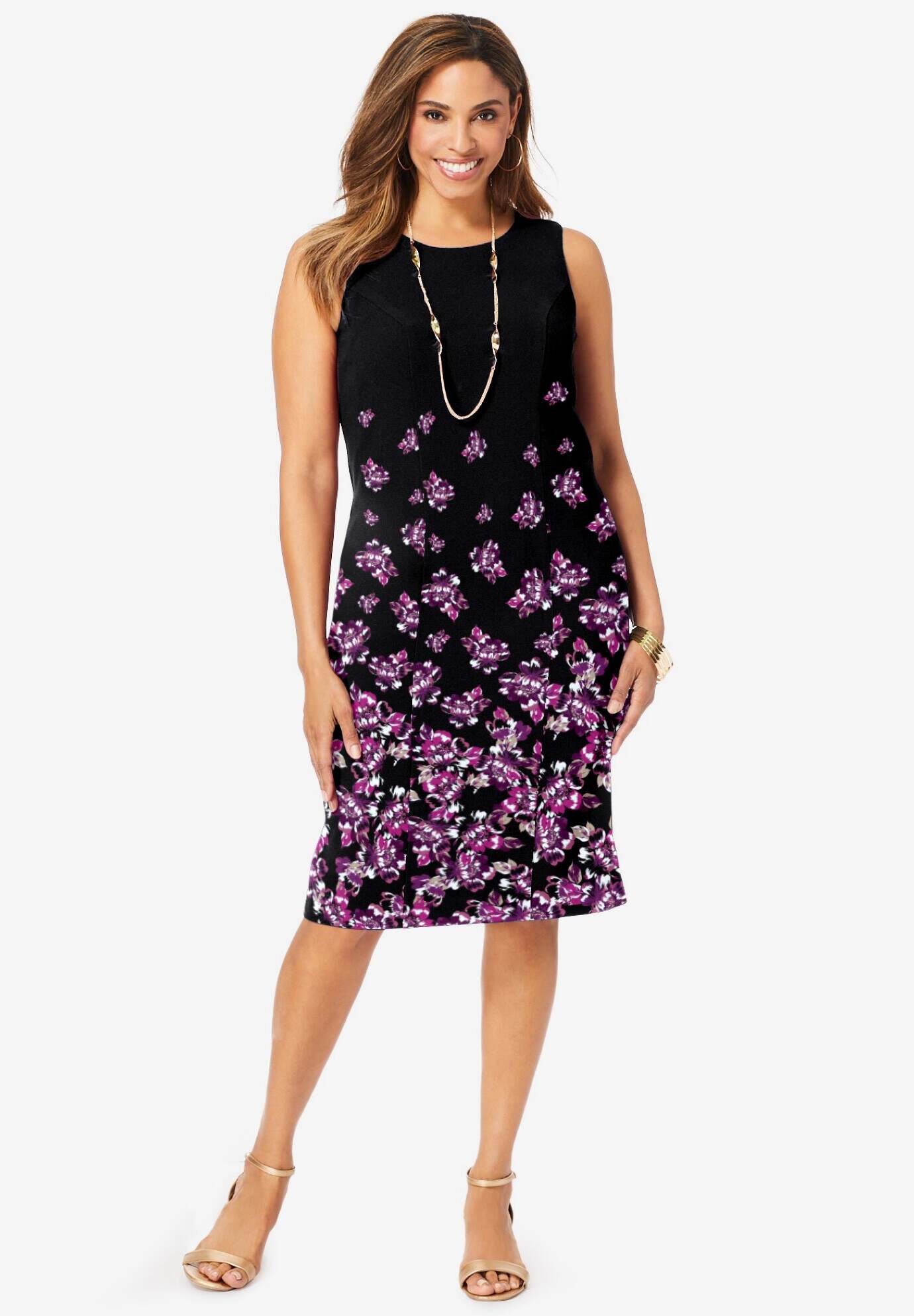 2-Piece Stretch Crepe Single-Breasted Jacket Dress