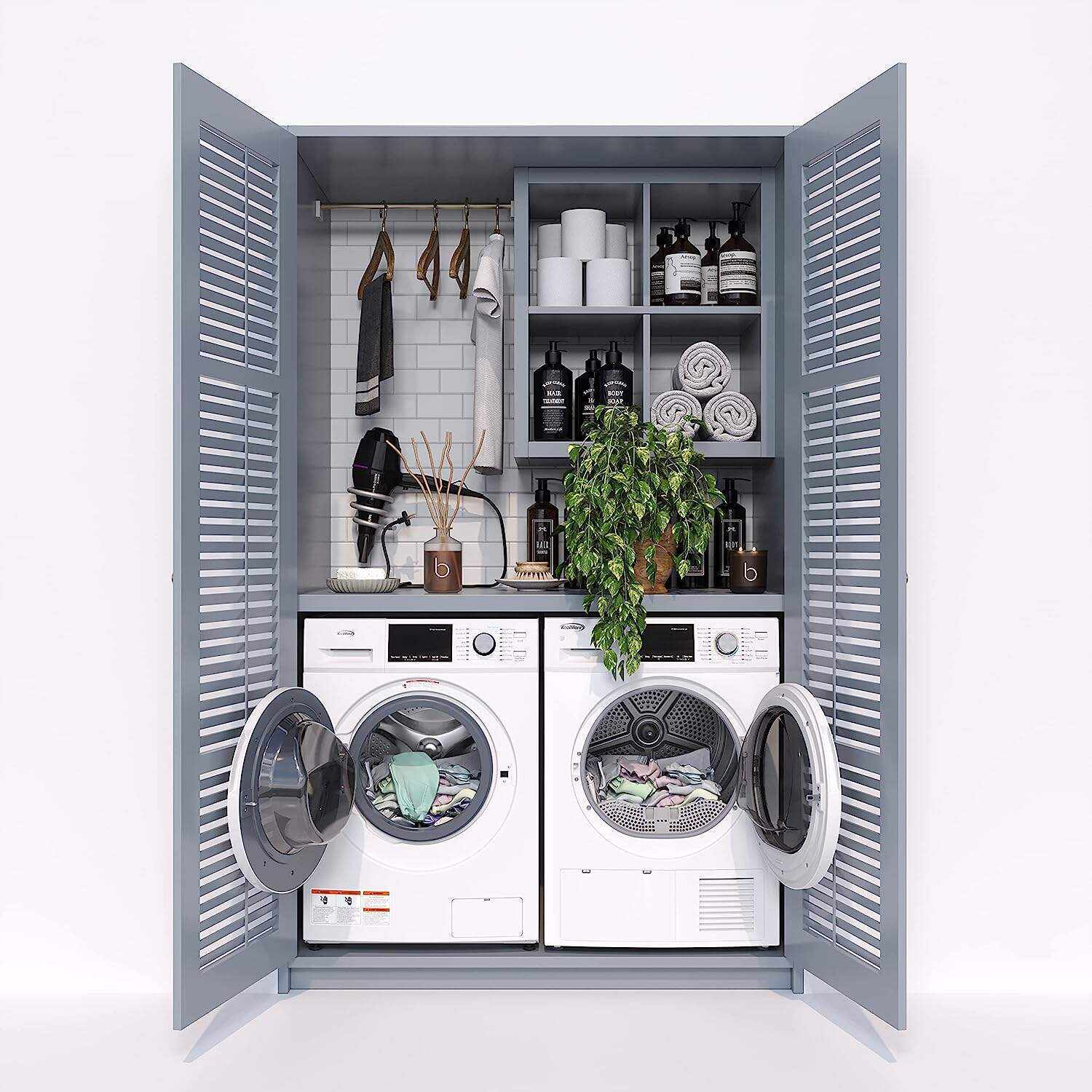 Front Load Machine, 2.7 Cu. Ft, Space Saving Unit with 20-Minute Quick, 12 Washing Cycles, Quiet Inverter Motor [120V], Medium (24