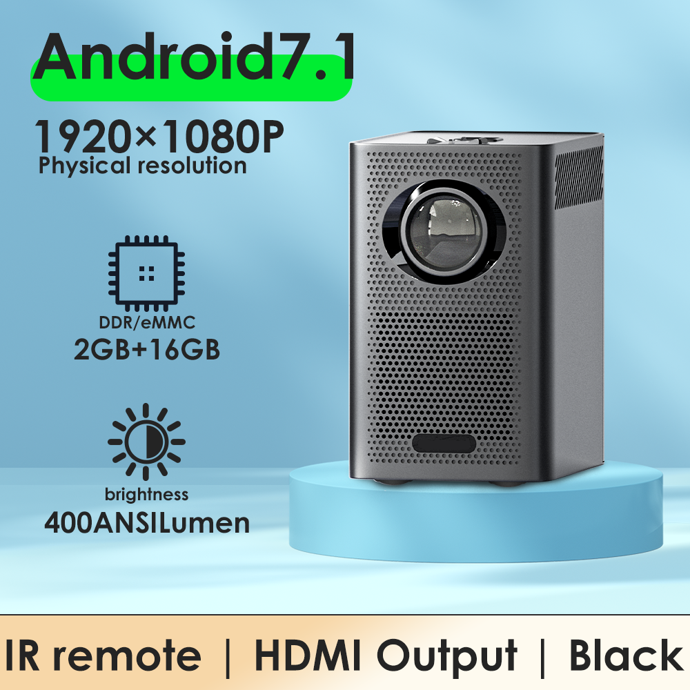 1pc Mini & Smart Portable Movie Projector With WiFi, Compatible With IOS/Android/HDMI/USB