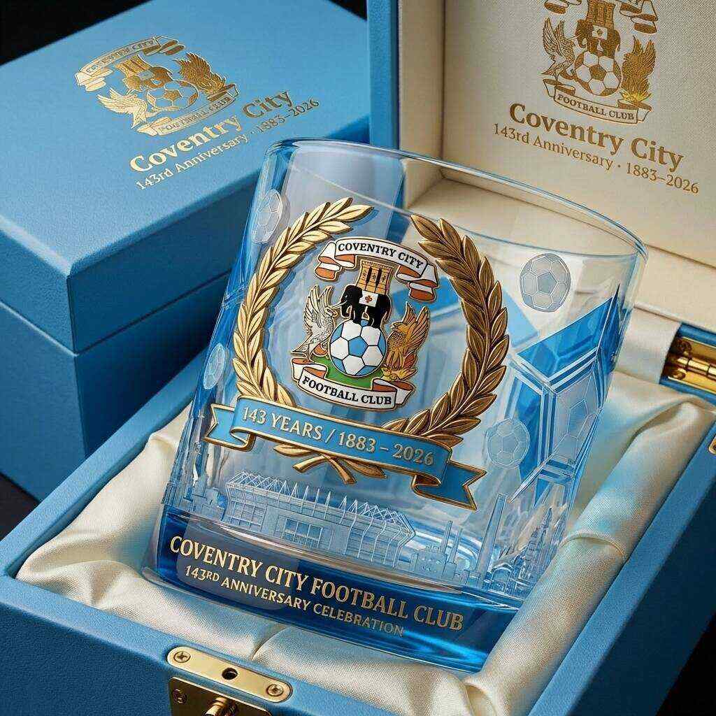 Coventry City FC 143 Years Commemorative Whisky Glass (Pre-sale)
