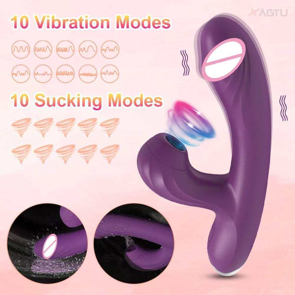 2-in-1 Clit Sucker Vibrator – G-Spot & Clitoral Vacuum Stimulator