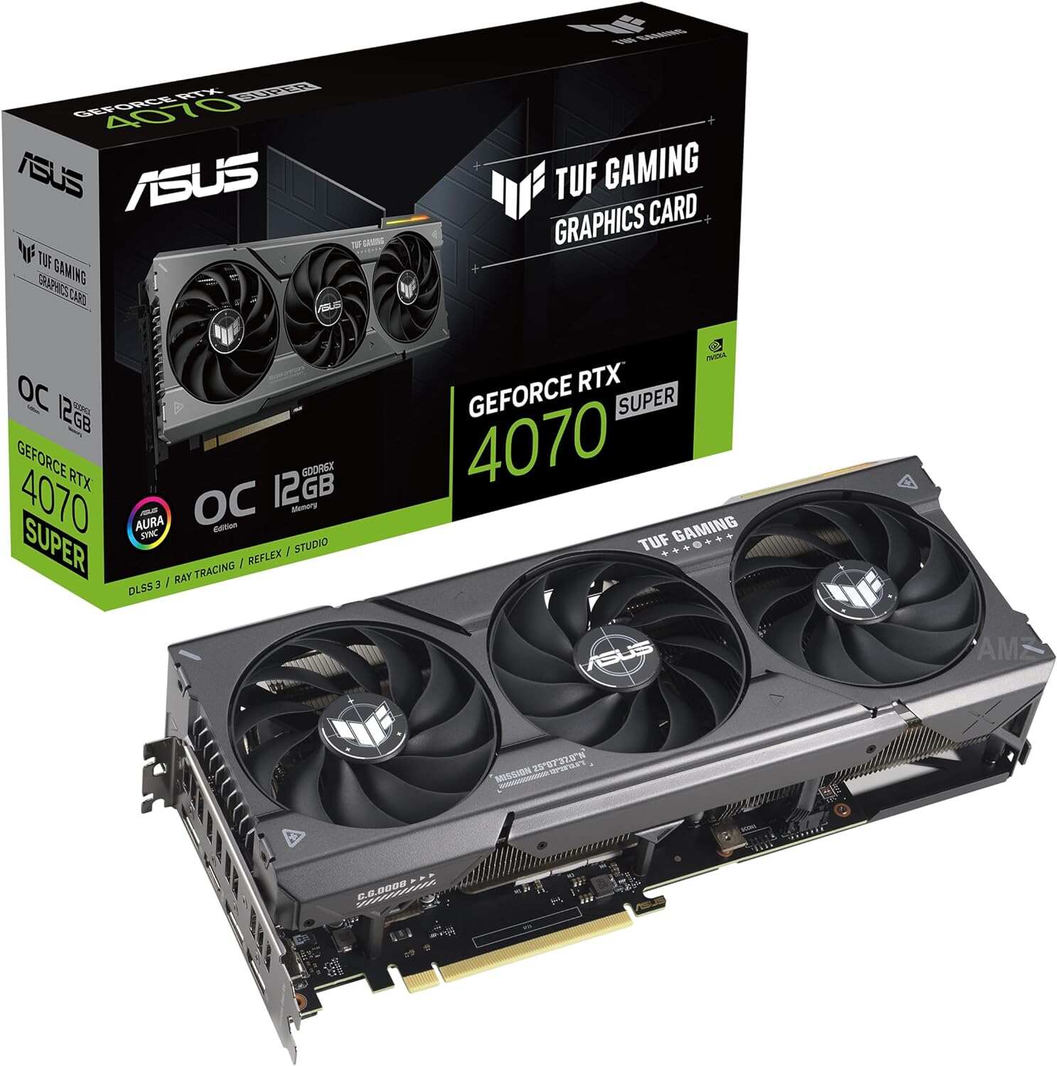 ASUS ROG Strix GeForce RTX™ 4070 OC Edition Gaming Graphics Card (PCIe 4.0, 12GB GDDR6X, DLSS 3, HDMI 2.1, DisplayPort 1.4a)