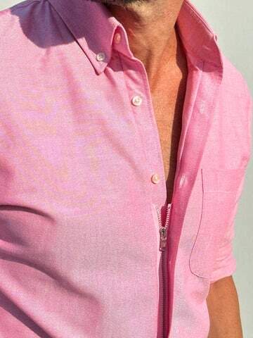 🔥2026 Spring Sale🔥Oxford Stretch Zip Shirt