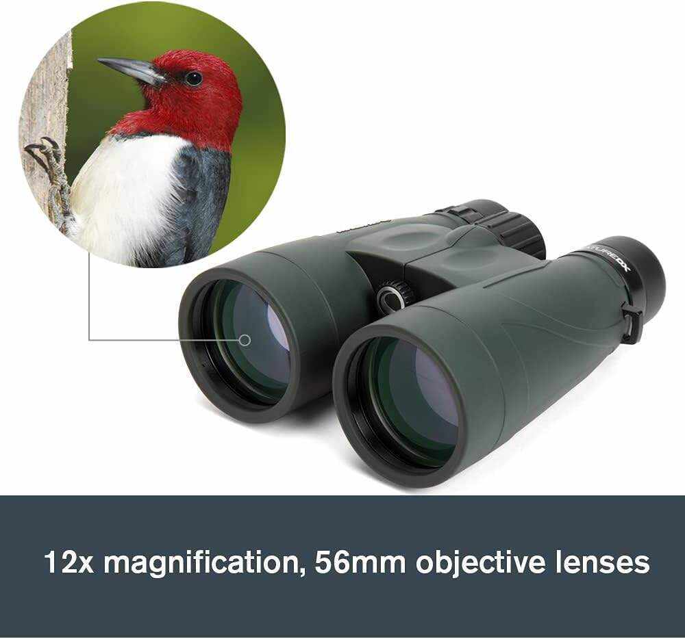 Celestron – Nature DX 10x56 Binoculars – Outdoor and Birding Binocular – Fully Multi-coated with BaK-4 Prisms – Rubber Armored – Fog & Waterproof Binoculars – Top Pick Optics