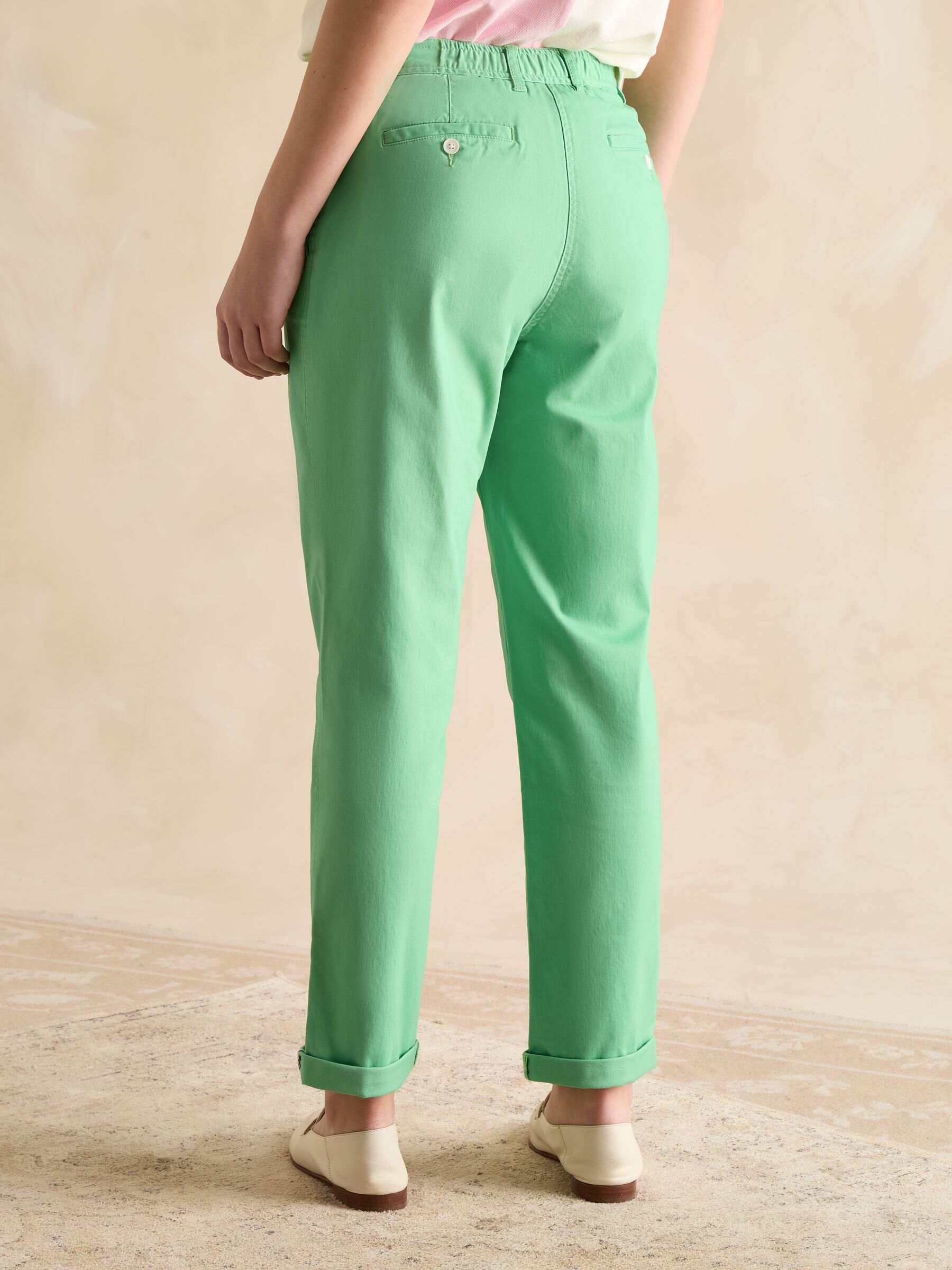 Slim Fit Green Chino Trousers