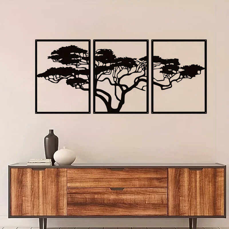 Black Tree Metal Wall Art