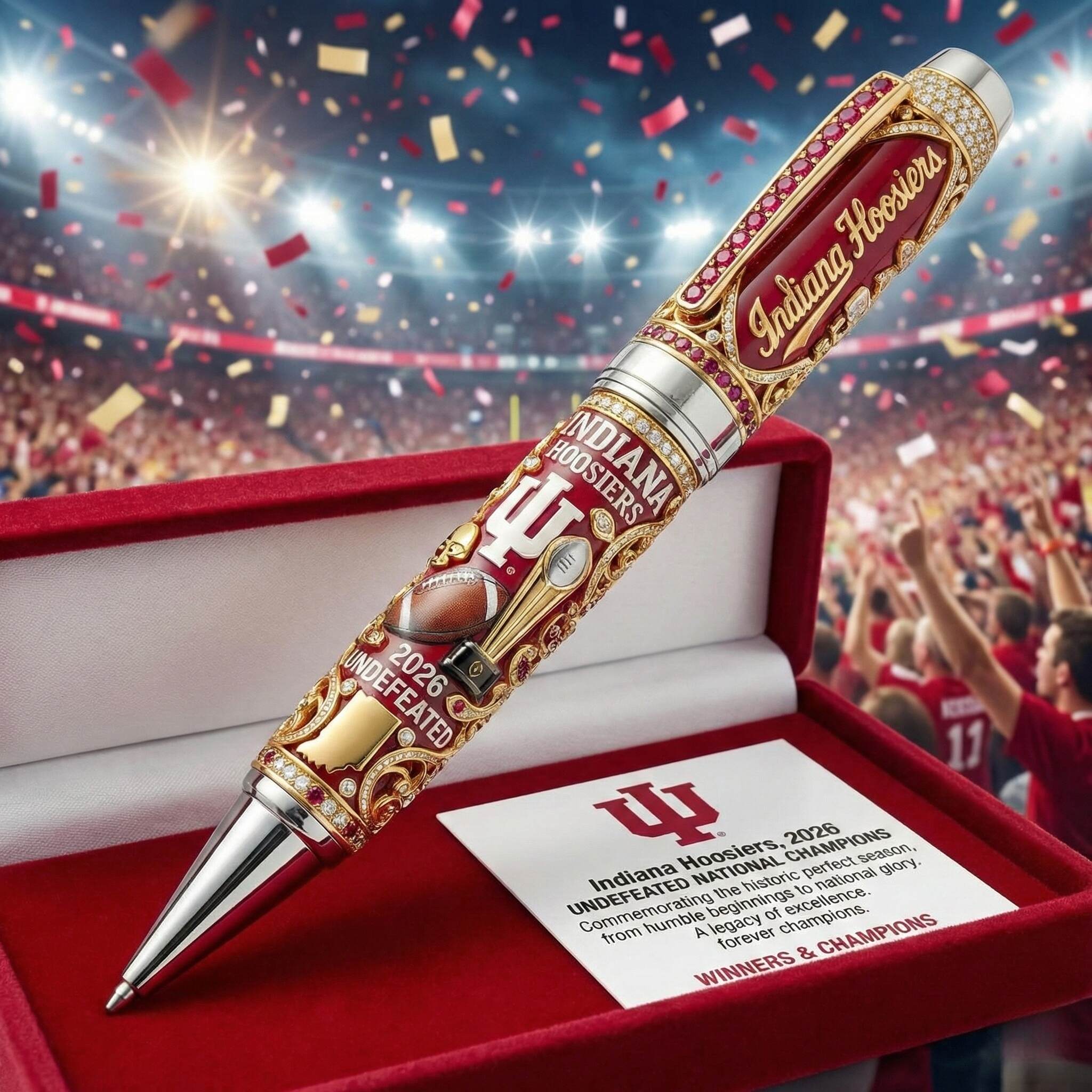 Indiana Hoosiers 2026 Undefeated National Champions Collector Pen