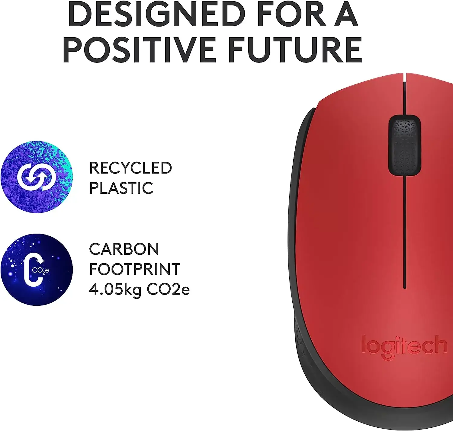 Logitech M170 Wireless Mouse for PC, Mac, Laptop, 2.4 GHz with USB Mini Receiver, Optical Tracking, 12-Months Battery Life, Ambidextrous - Blue Grey