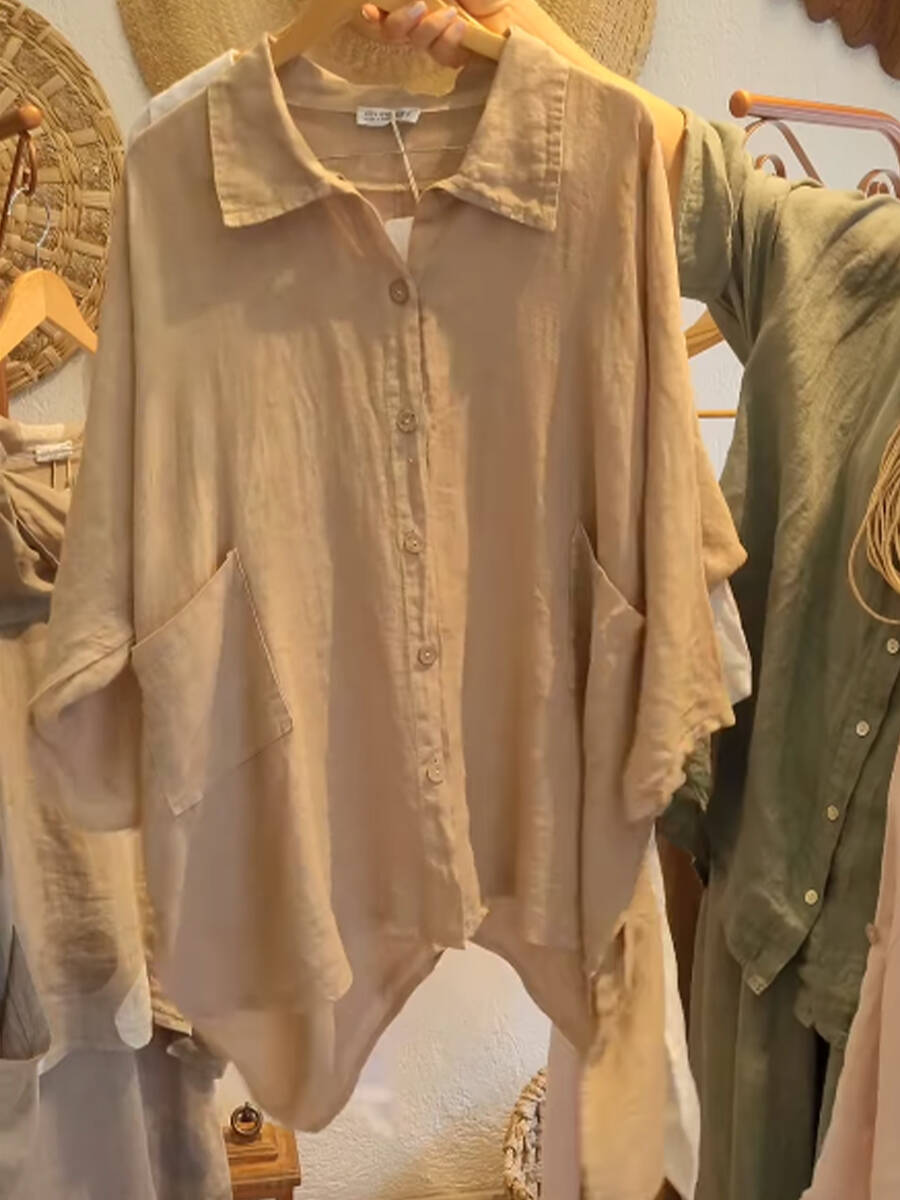 🔥Summer Arrivals🌟Women's Casual Cotton And Linen Shirt
