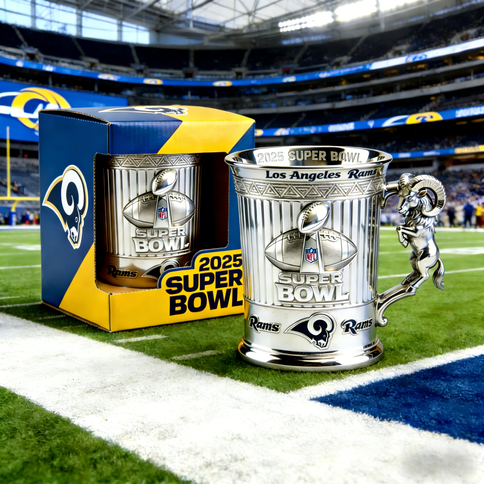 Los Angeles Rams Super Bowl Commemorative Trophy Mug