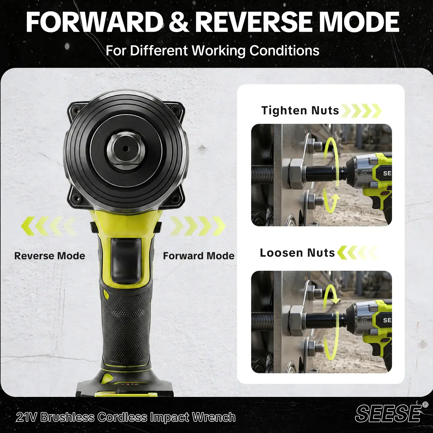 【FathersDayGift】 3 in 1 Cordless Impact Wrench 590 FT-LBS(800N.m) 3200IPM 1/2 Impact Gun High Torque Electric Impact Driver Cordless Impact Wrench with 21V 2 x4.0Ah Battery ,LED Light,9 Sockets,8 Drills,6 Screws & Case for Home Car Tire Lug Nut fathe