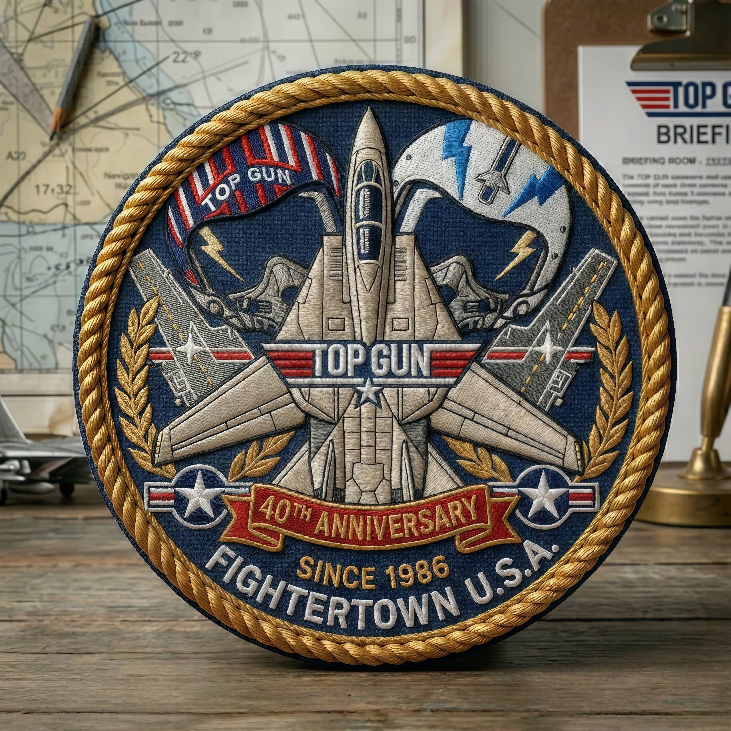 Top Gun 40th Anniversary Embroidered Commemorative Patch