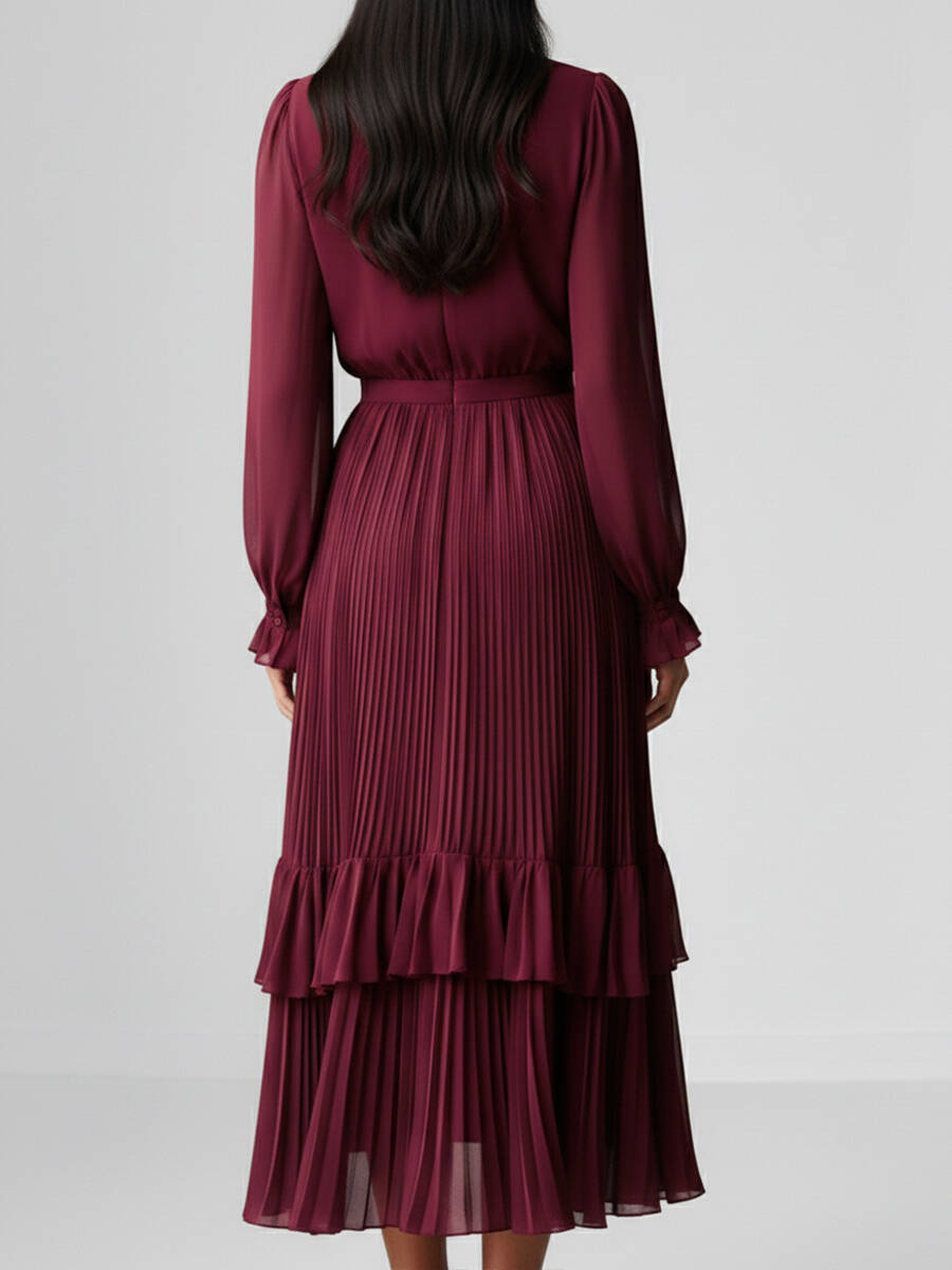 🔥Summer Arrivals🌟Elegant Pleated Chiffon Dress