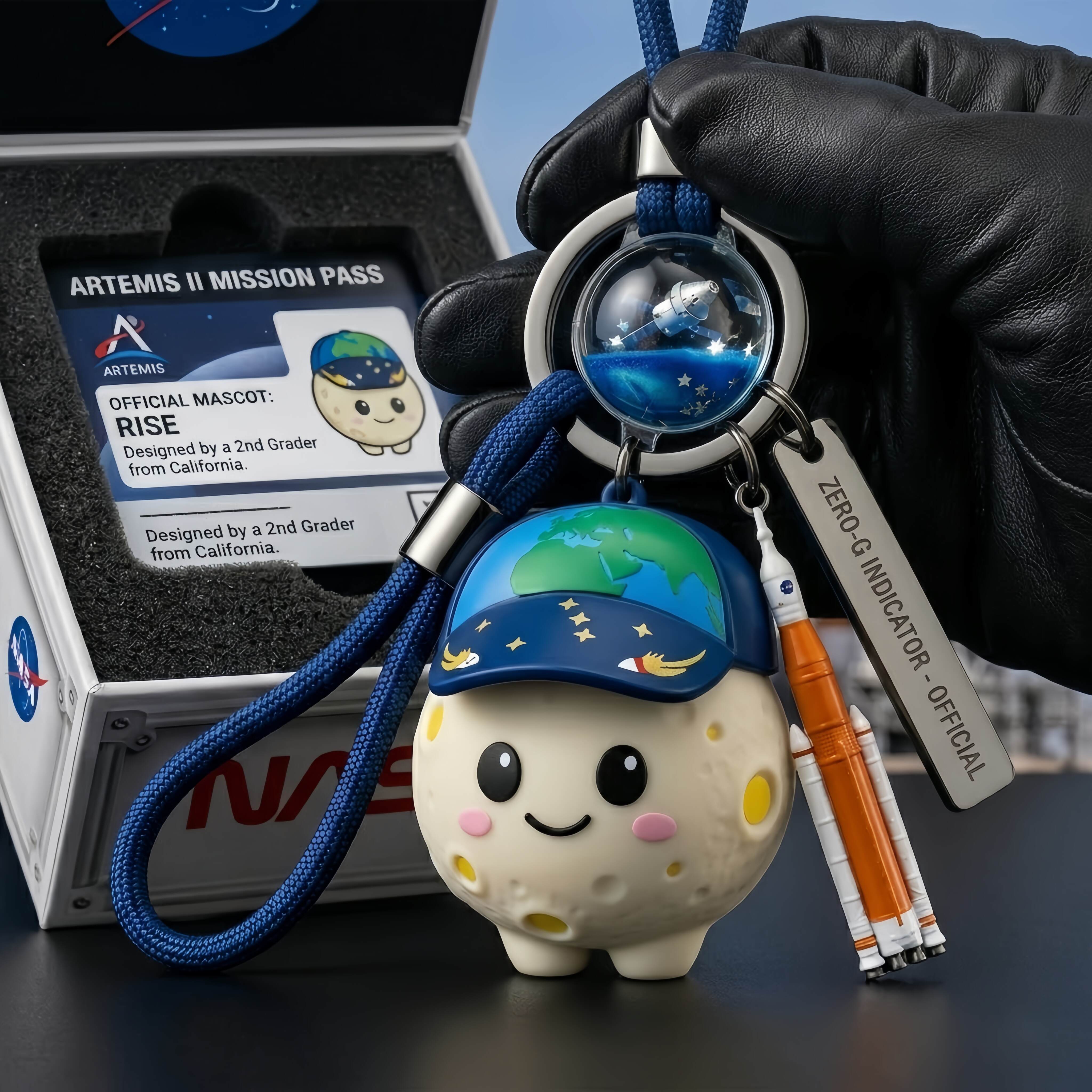 NASA Artemis II “Rise” Official Mascot Keychain