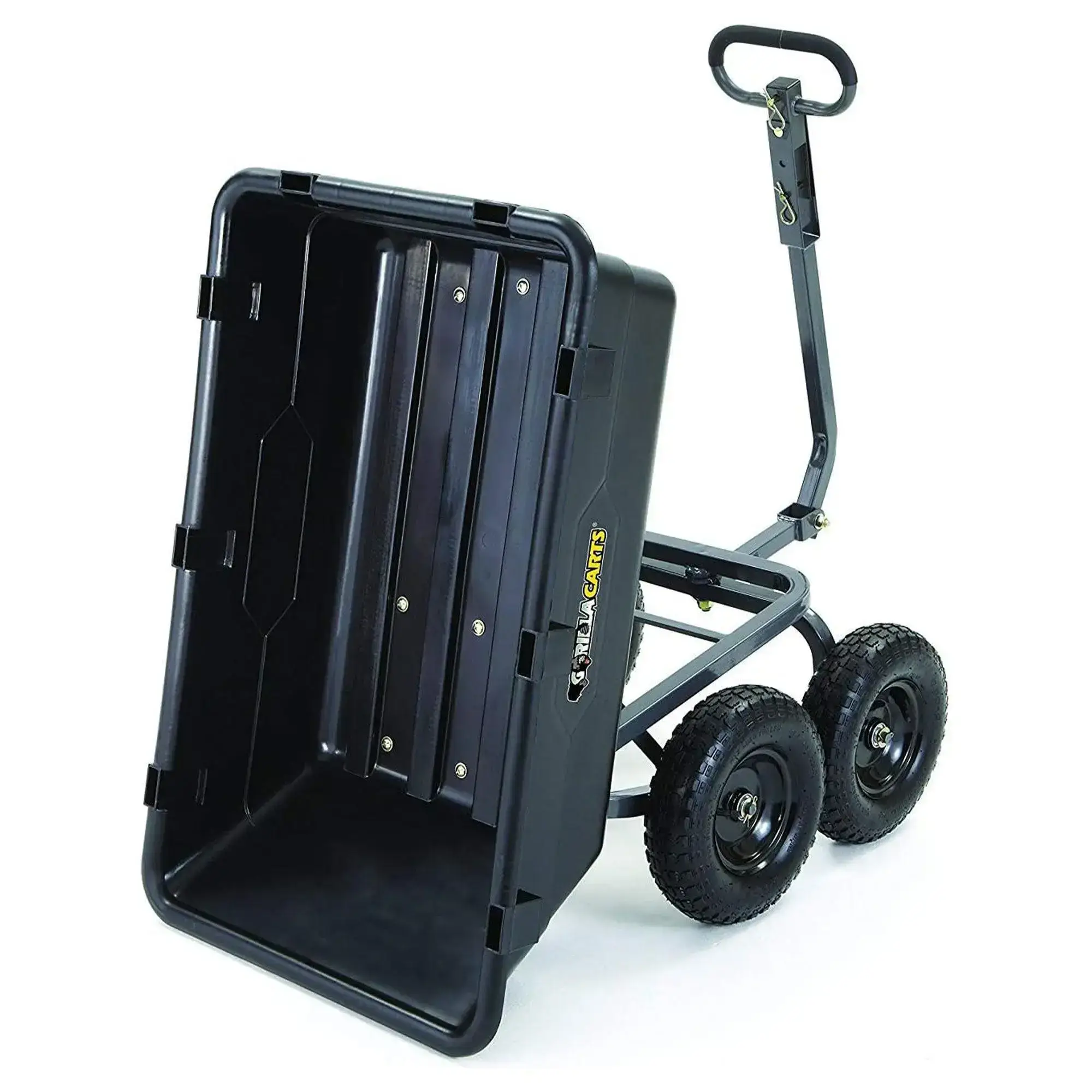 Heavy Duty Poly Yard Dump Cart – 600 lb / 800 lb / 1200 lb Utility Garden Wagon