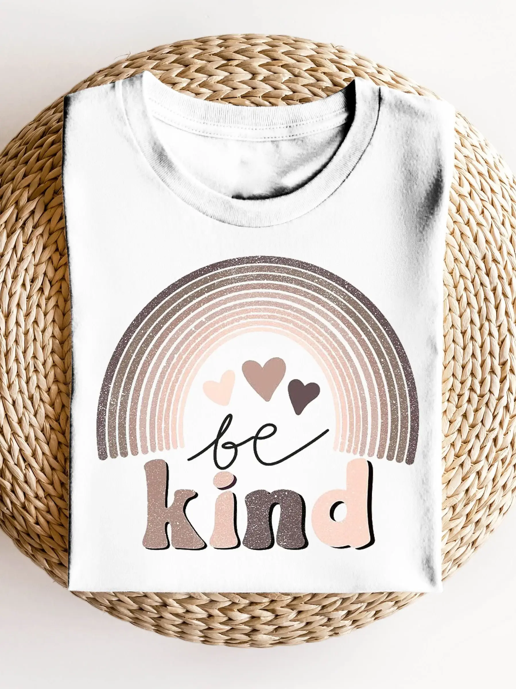 Love Pink Rainbow Be Kind Suicide Prevention Mental Print T-shirt