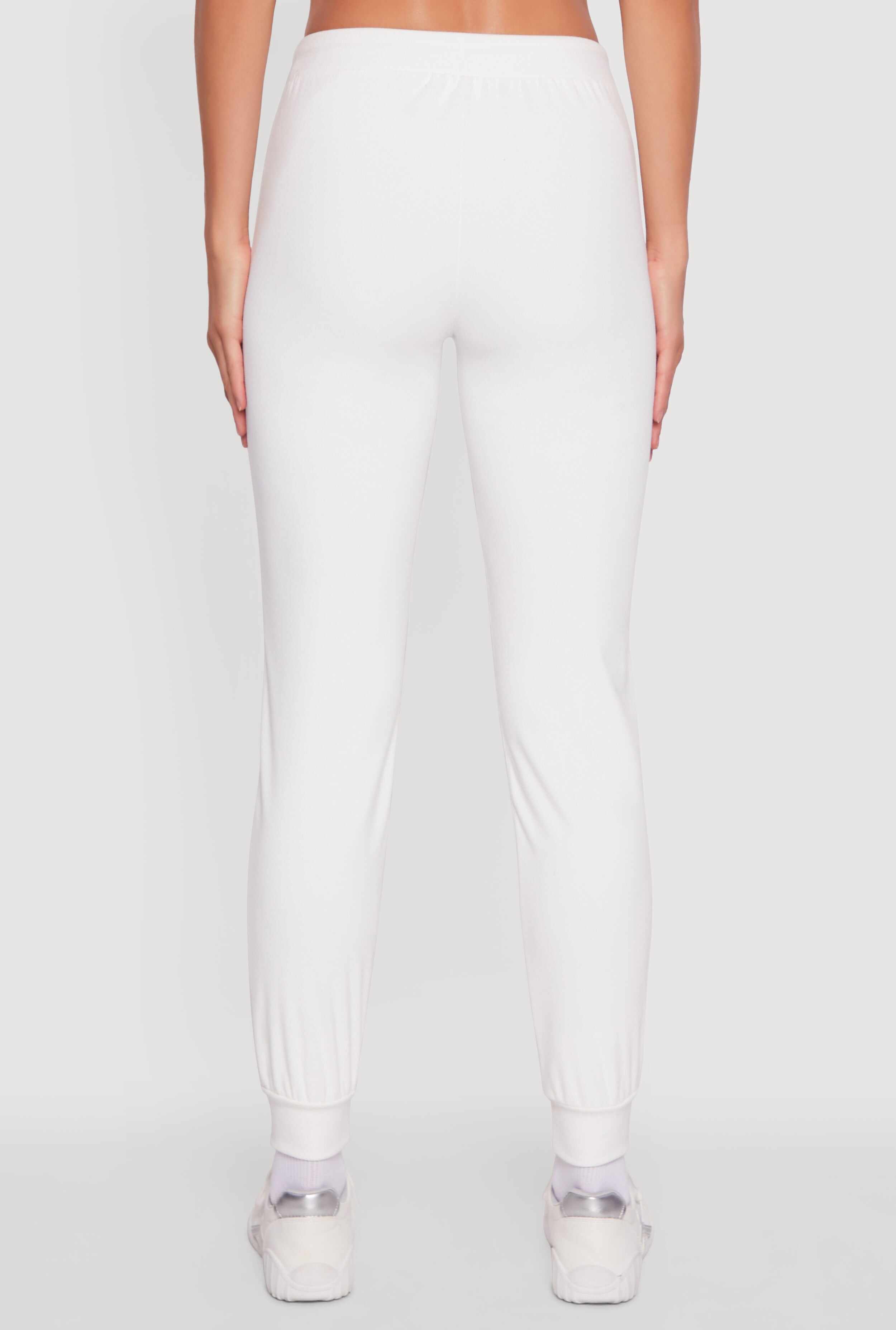 Brushed Ribbed Knit Joggers