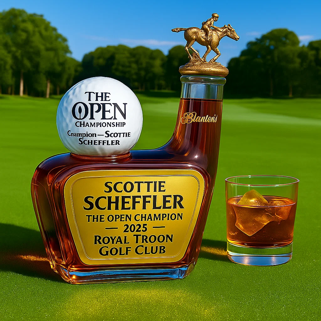 SCOTTIE SCHEFFLER 2025 OPEN CHAMPION Whiskey Bottle