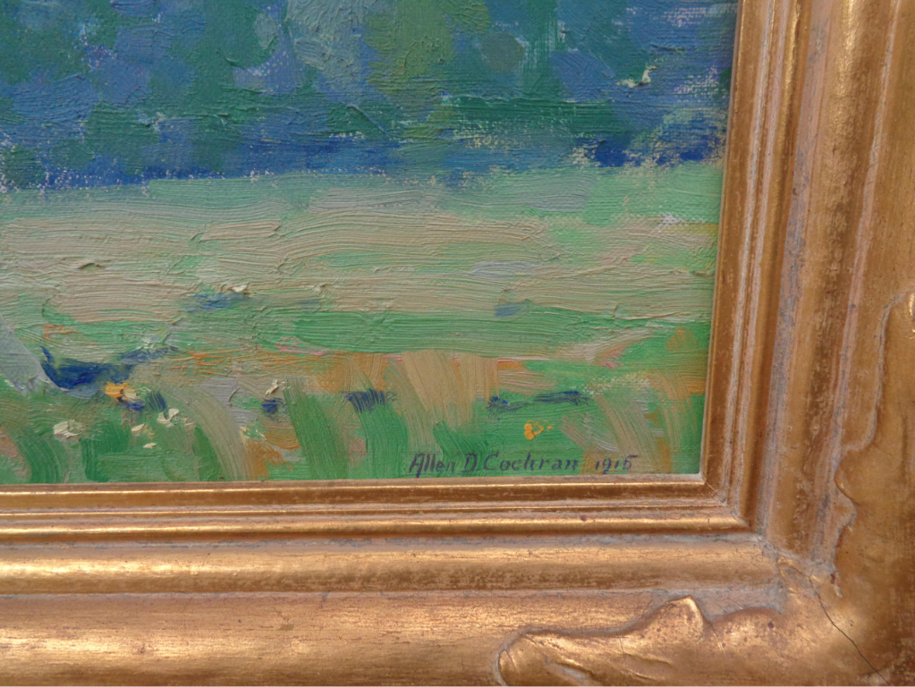 American Impressionist Artist Allen Dean Cochran Oil Painting Summer Catskills circa 1915