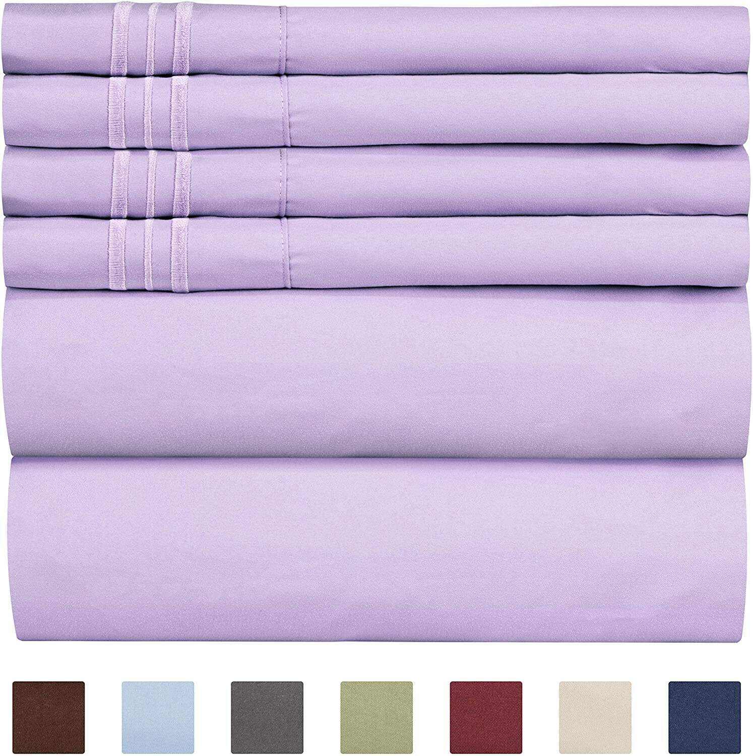 4/6 Piece Bed Sheets Set- Extra Soft - Deep Pockets - Easy Fit - Breathable /Cooling - Wrinkle Free