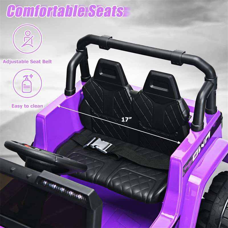 12V Kids Ride-on Jeep Car Battery Powered Electric Truck with Parental Remote Control