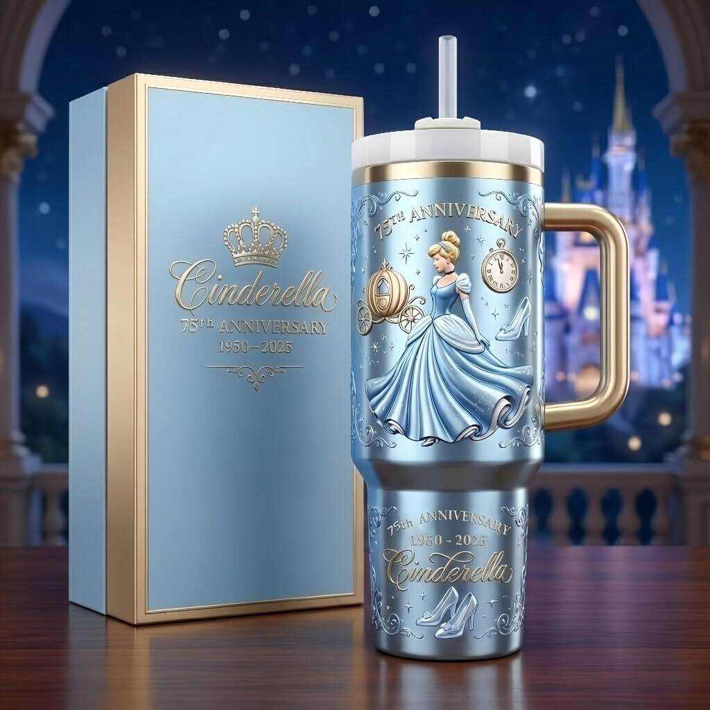 Cinderella 75th Anniversary Commemorative Tumbler