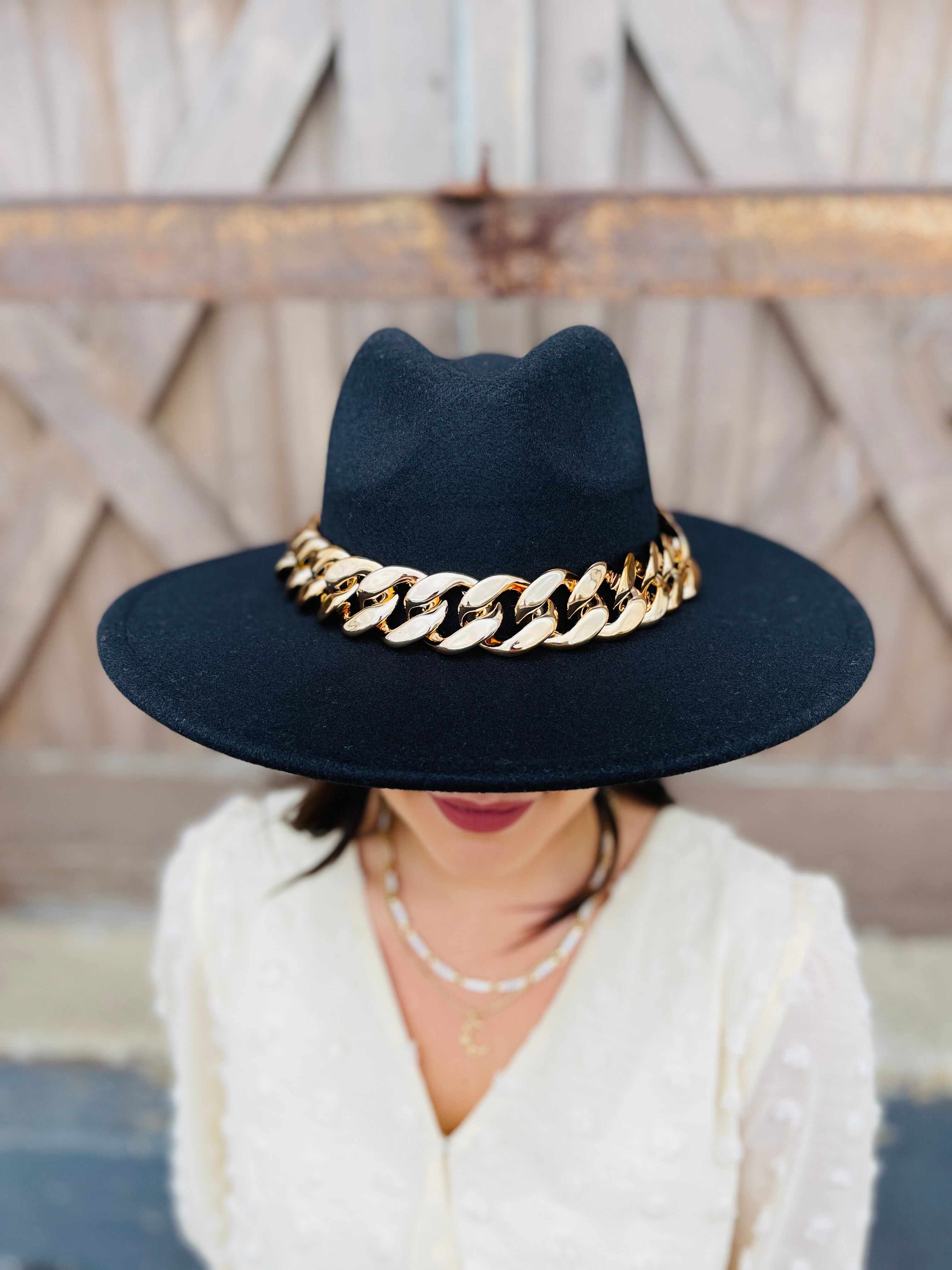 Bulky Chain Link Fedora Hat-Multiple Colors!