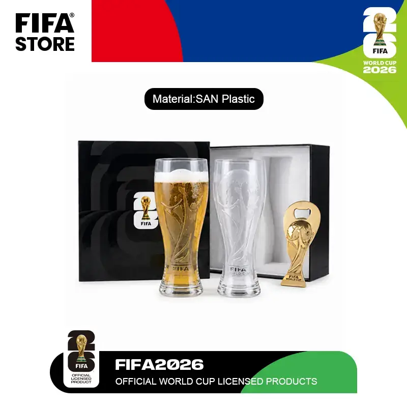Gift Set（Not Glass） 17oz Shatterproof Trophy Pilsner Plastic Beer Cup&Trophy-Shaped Bottle Opener 3-day delivery Perfect for soccer Fans & Parties summerwins Father`sday