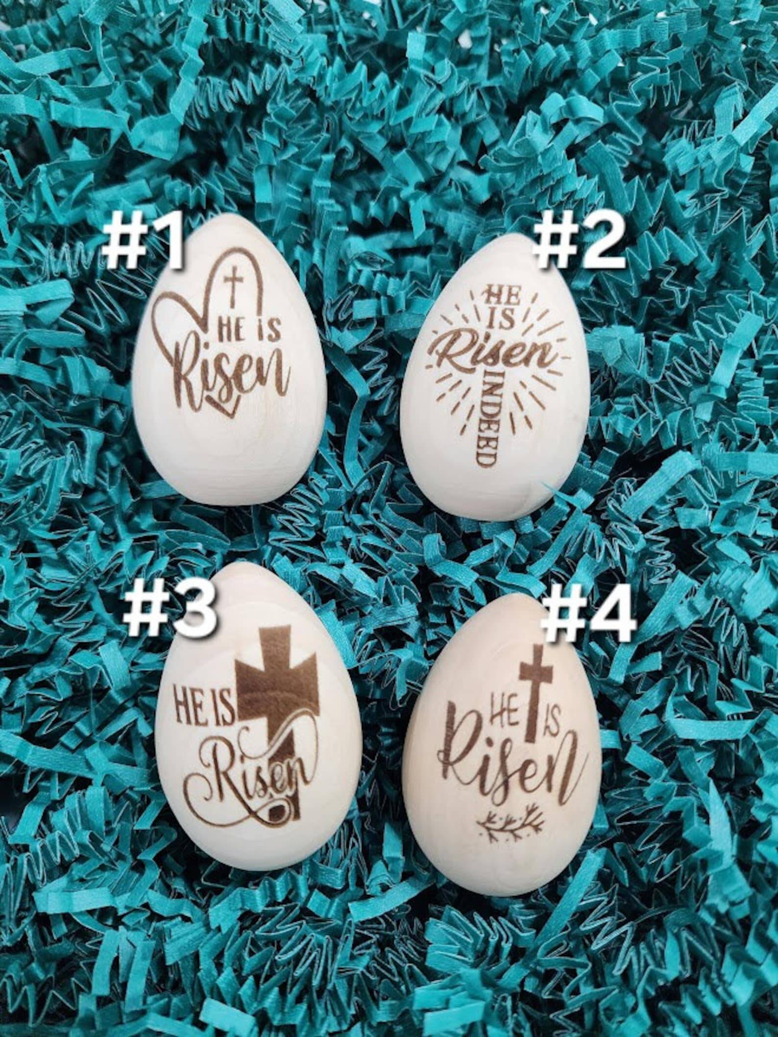 Wood Easter Faith Eggs