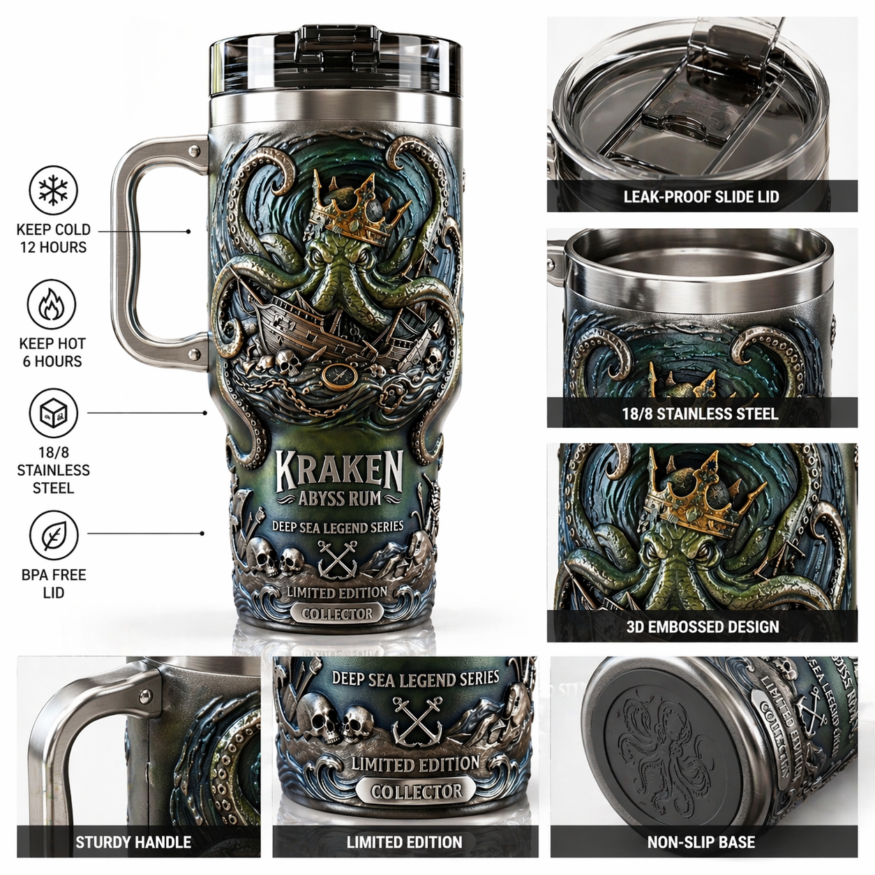 Kraken Abyss King Deep Sea Collector's  YETI Tumbler