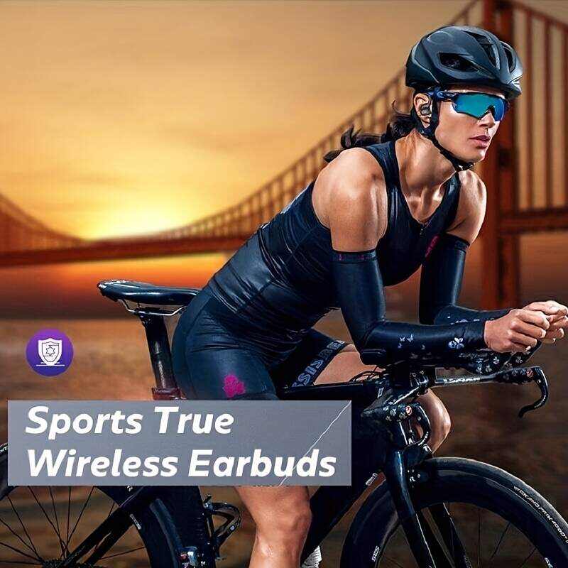 True Wireless Earbuds, TWS Earphones With Mic, Sport Earhook Headset, Stereo In Ear Headphones With LED Display Charing Case