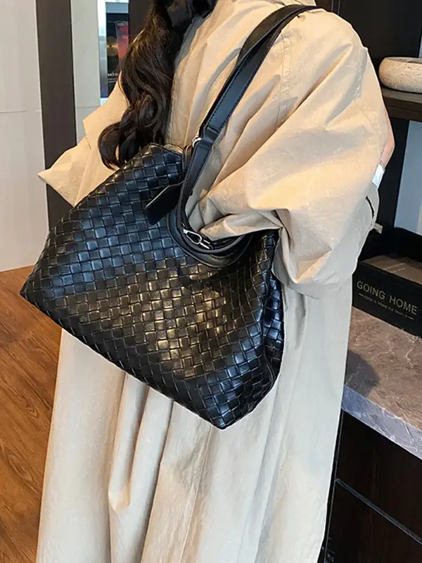 Intrecciato Woven Leather Tote Bag