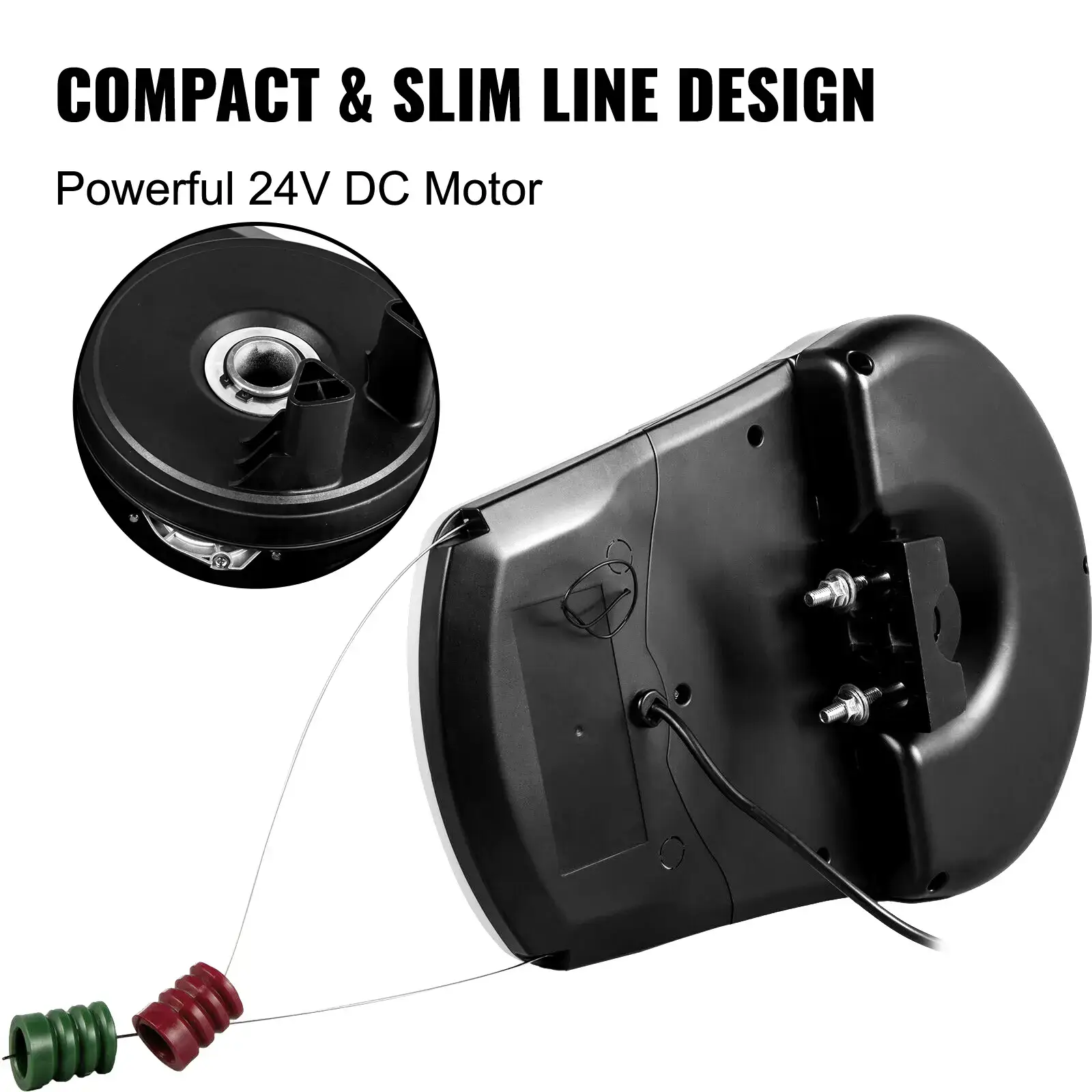 Garage Roller Door Opener,  800 N Lift Force 164 ft Remote Control, 110V Electric Roller Gate Opener, Auto Garage Roller Gate Opener Kit with 2 Remote, Apply for Garage Store