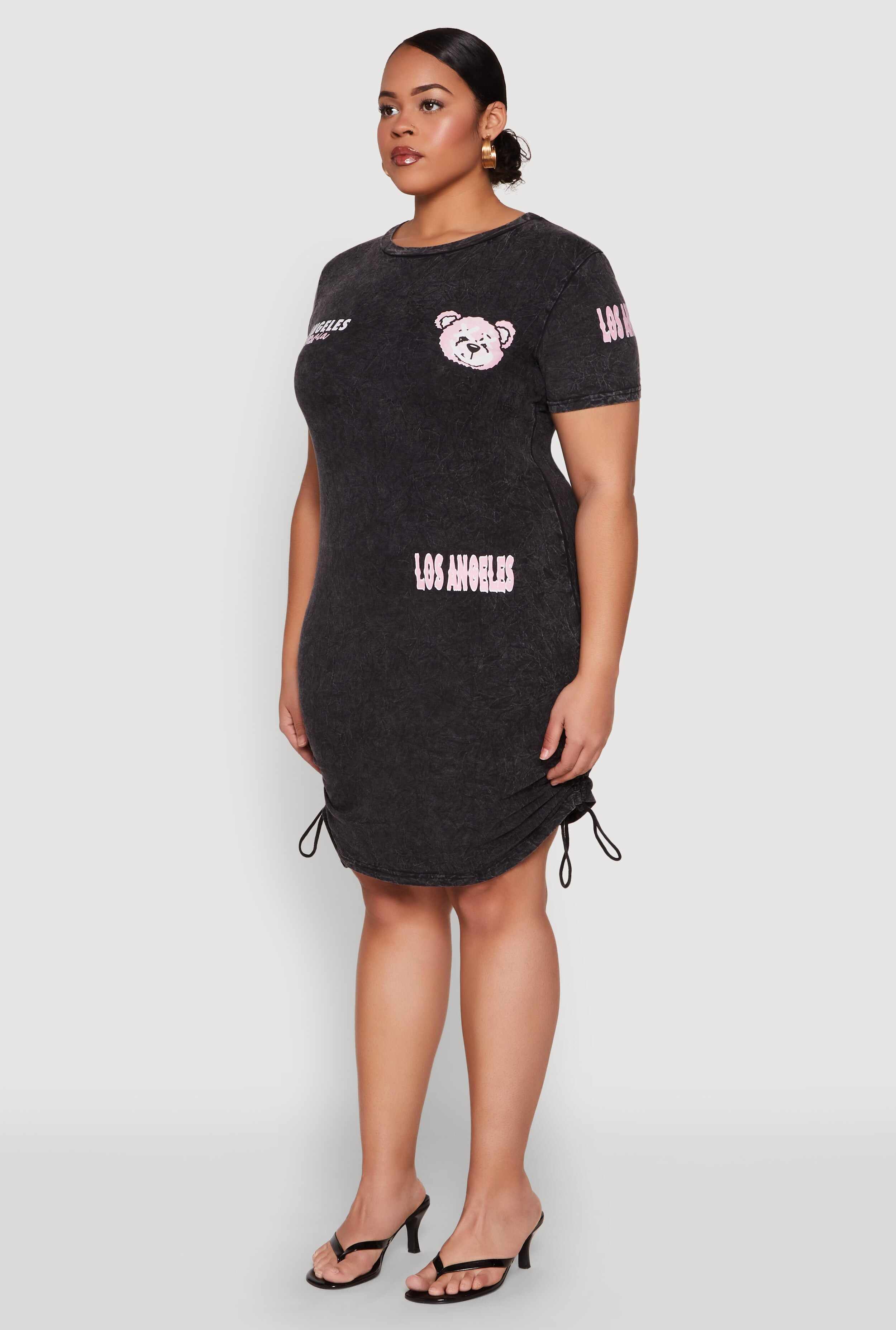 Plus Size Los Angeles California Bear T Shirt Dress