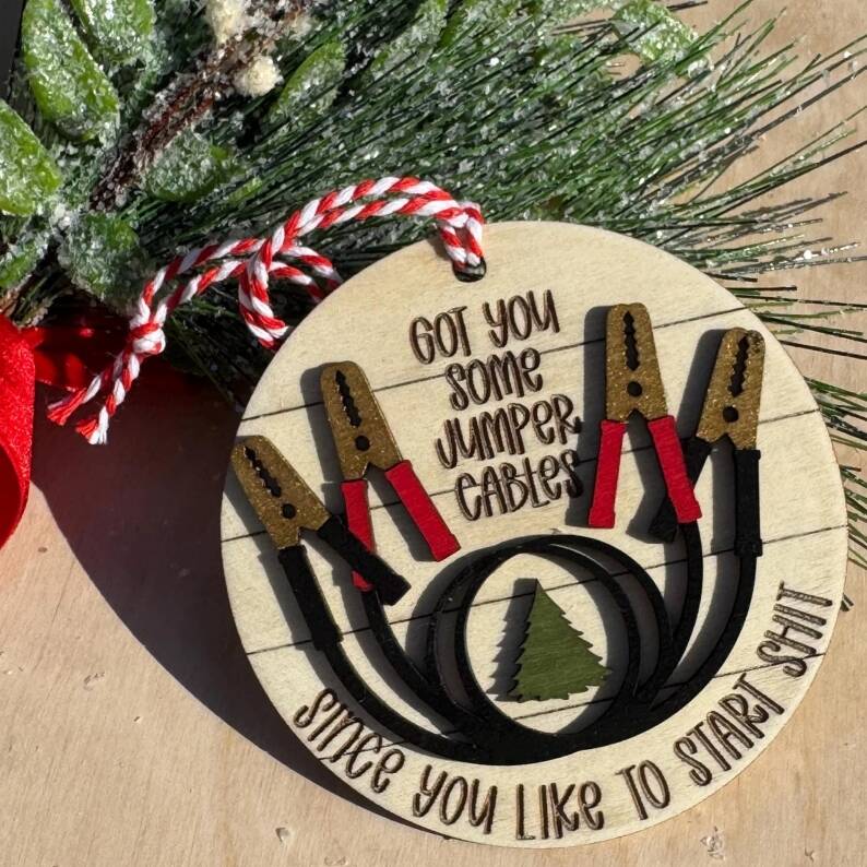 Jumper Cables Ornament