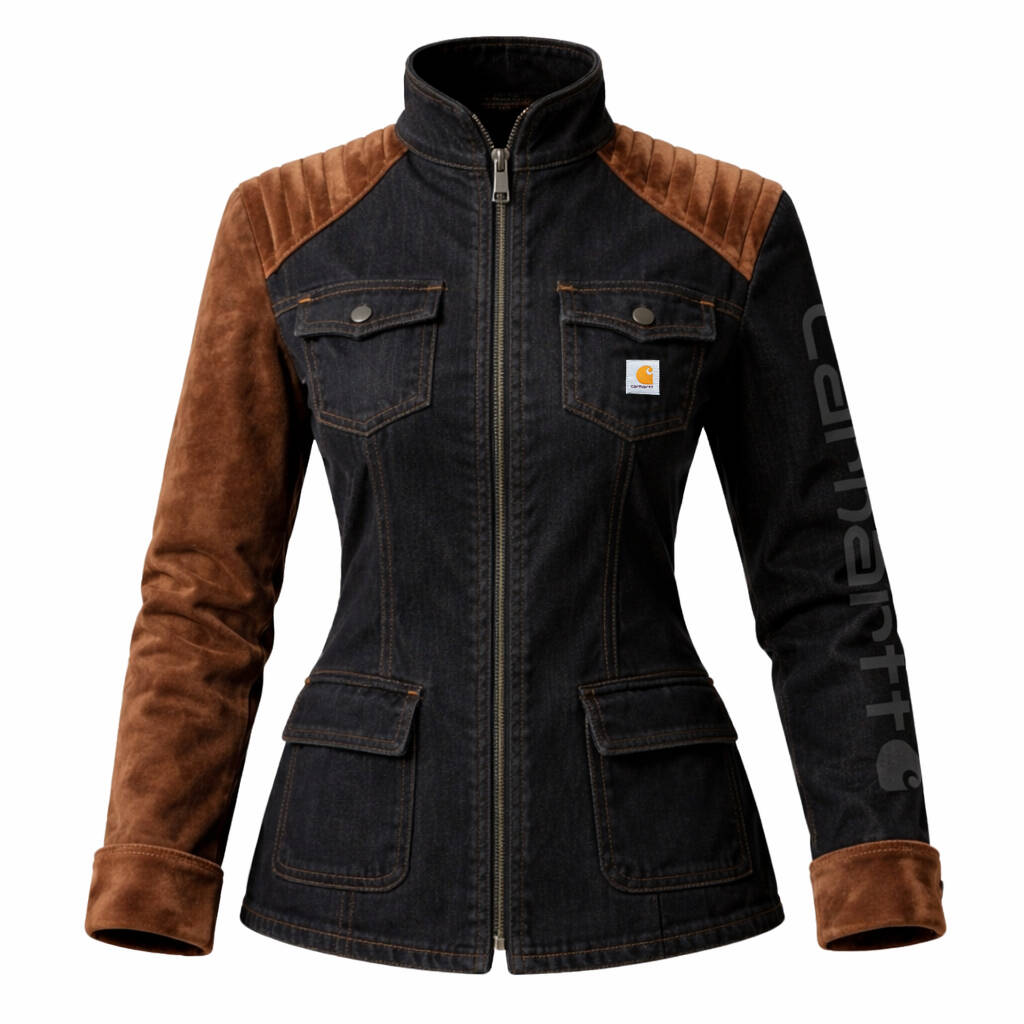 Women's Slim Fit Zip-Up Denim Jacket