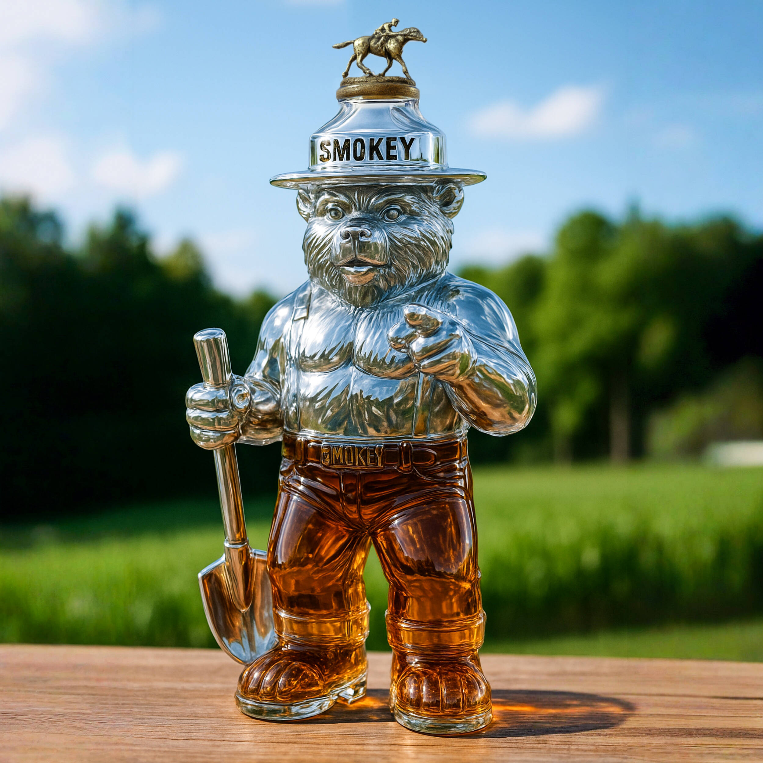U.S. Forest Service 120th Anniversary Smokey Bear Whiskey Bottle