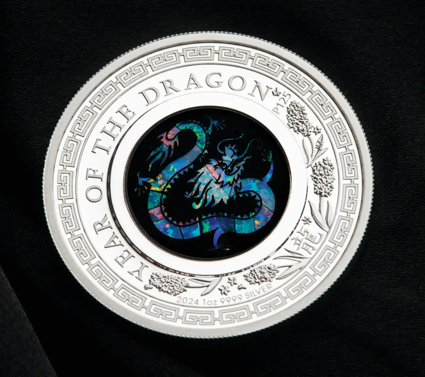 2024 Australia Opal Series Lunar Year of the Dragon 1oz Silver Proof $1 Coin
