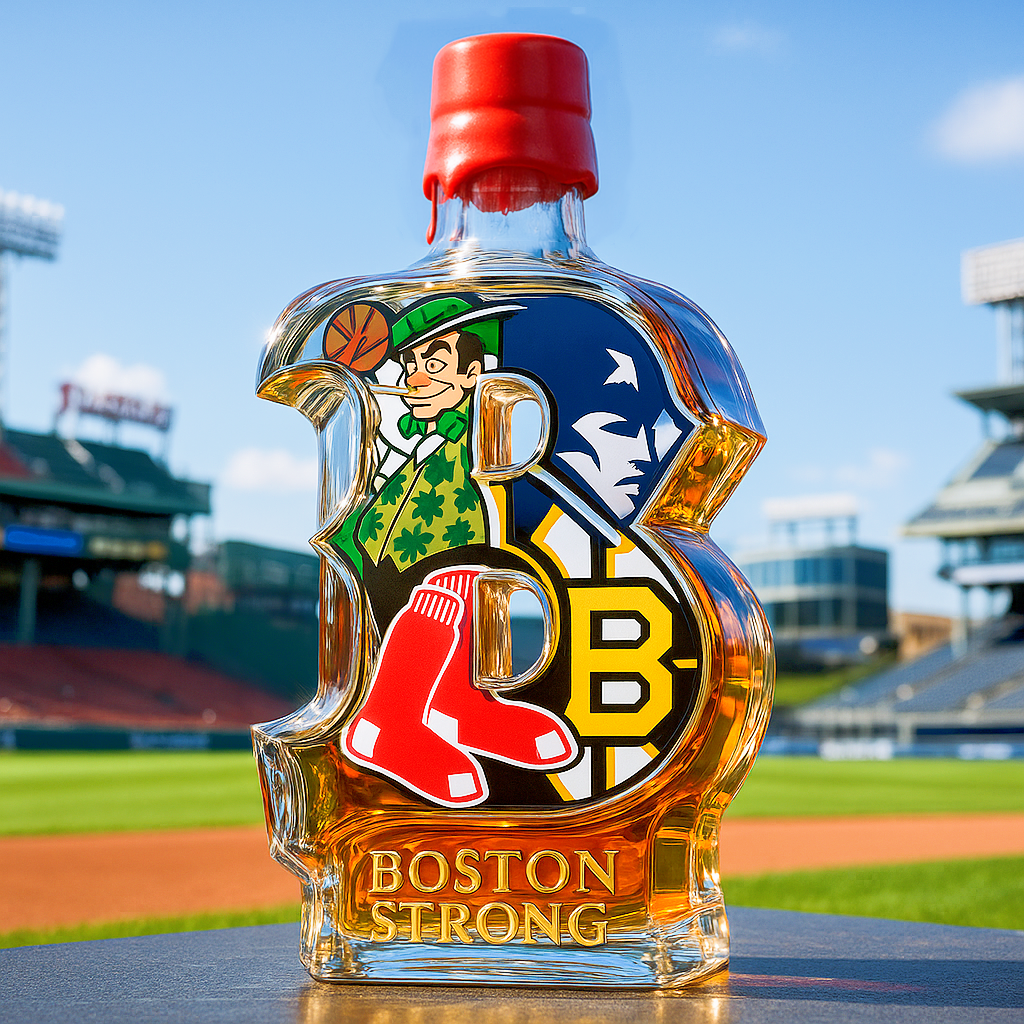 Boston Teams Glory Whiskey Bottle