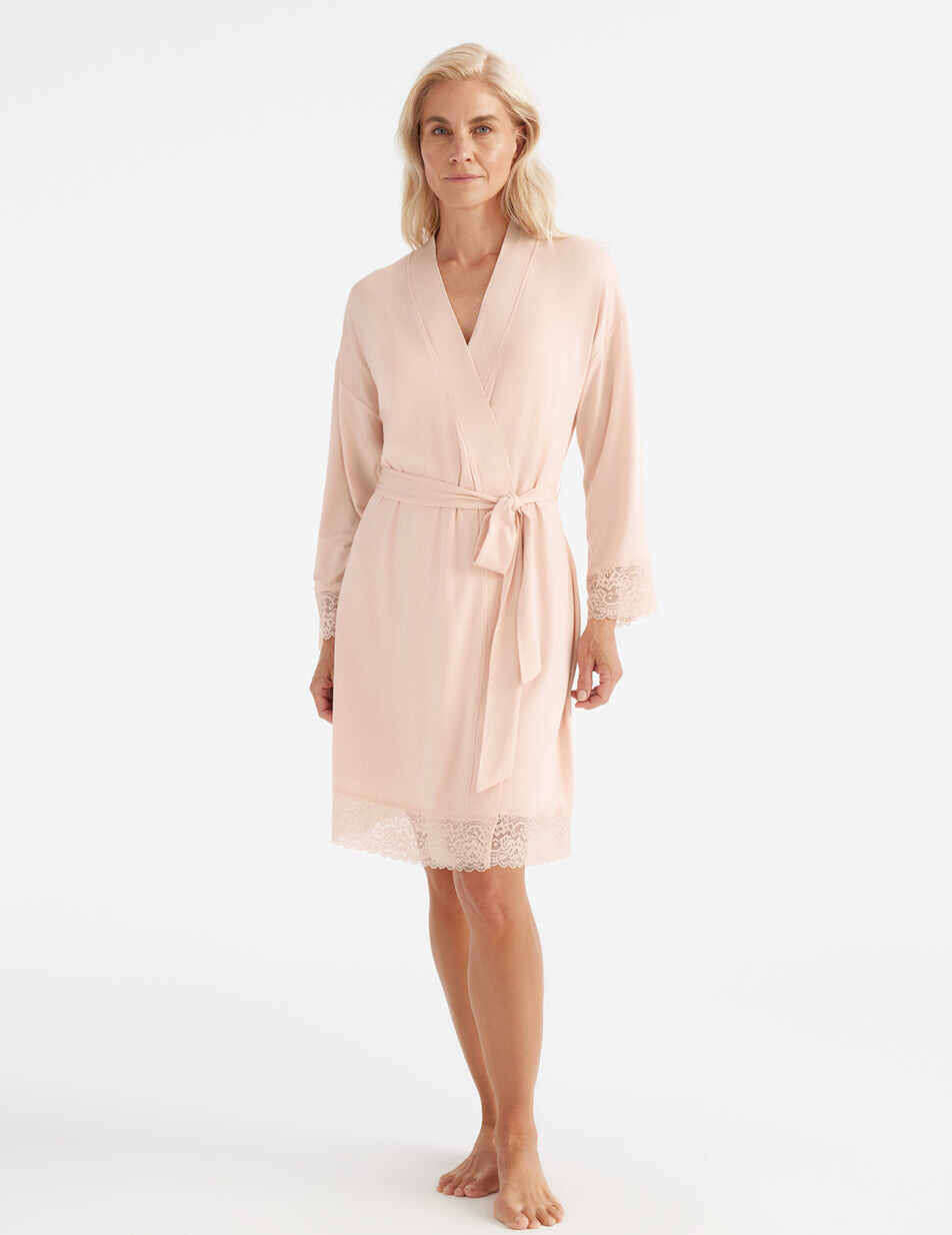Lace Trim Robe