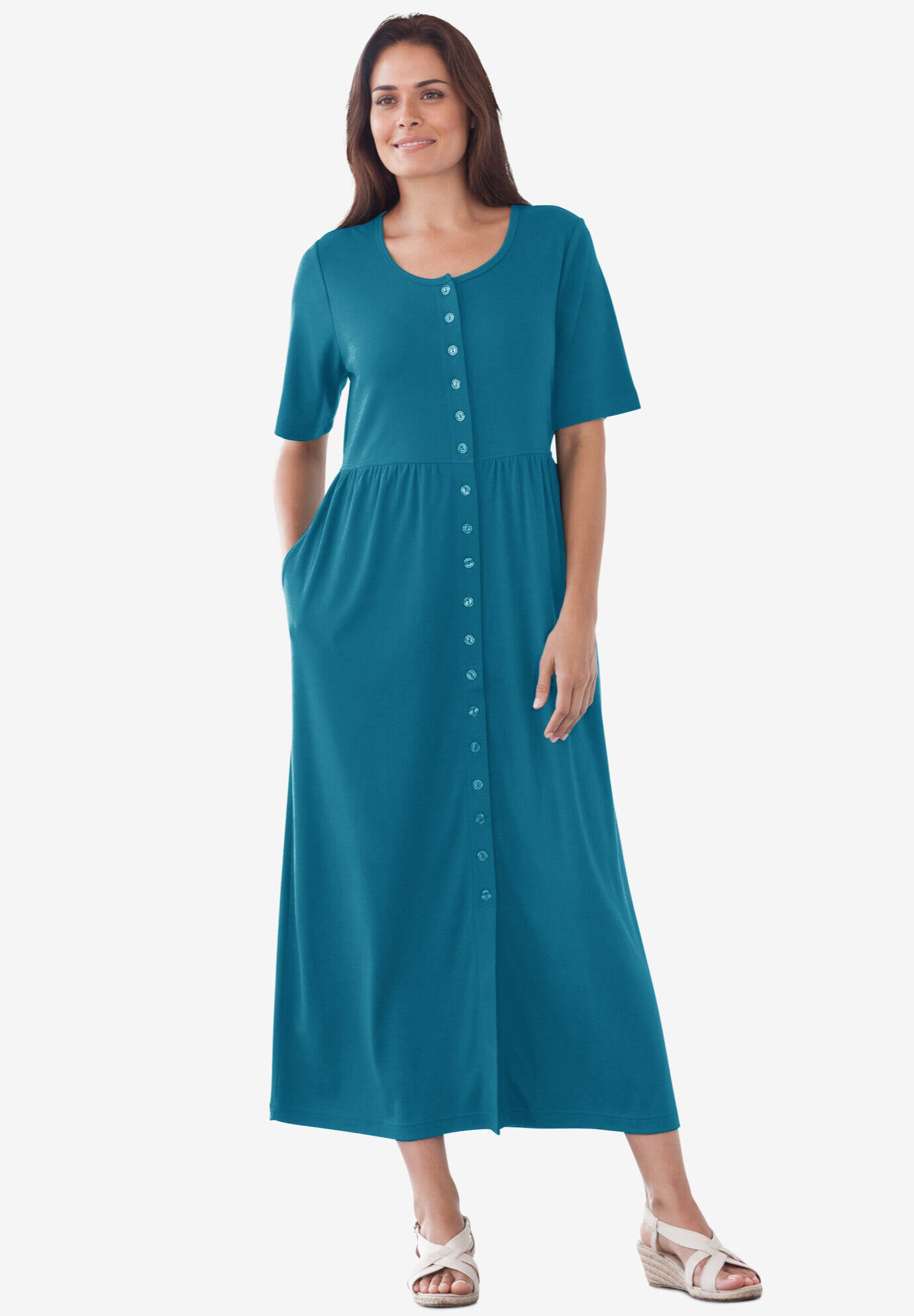 Button-Front Essential Dress