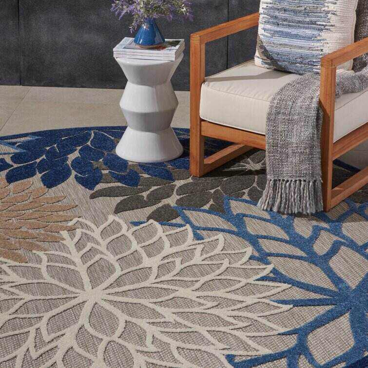 Miraloma Green/Red/Orange Indoor/Outdoor Rug