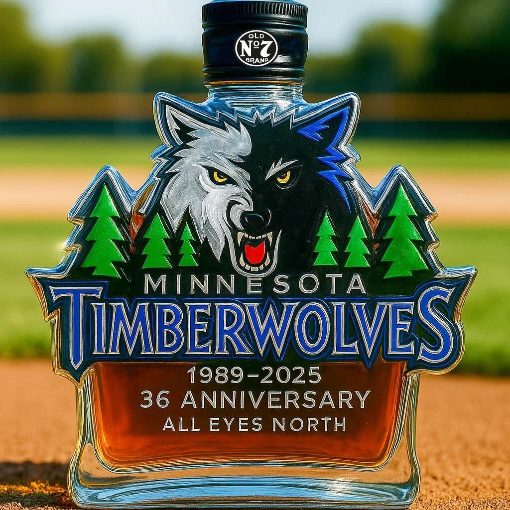 Minnesota Timberwolves Whisky Bottle